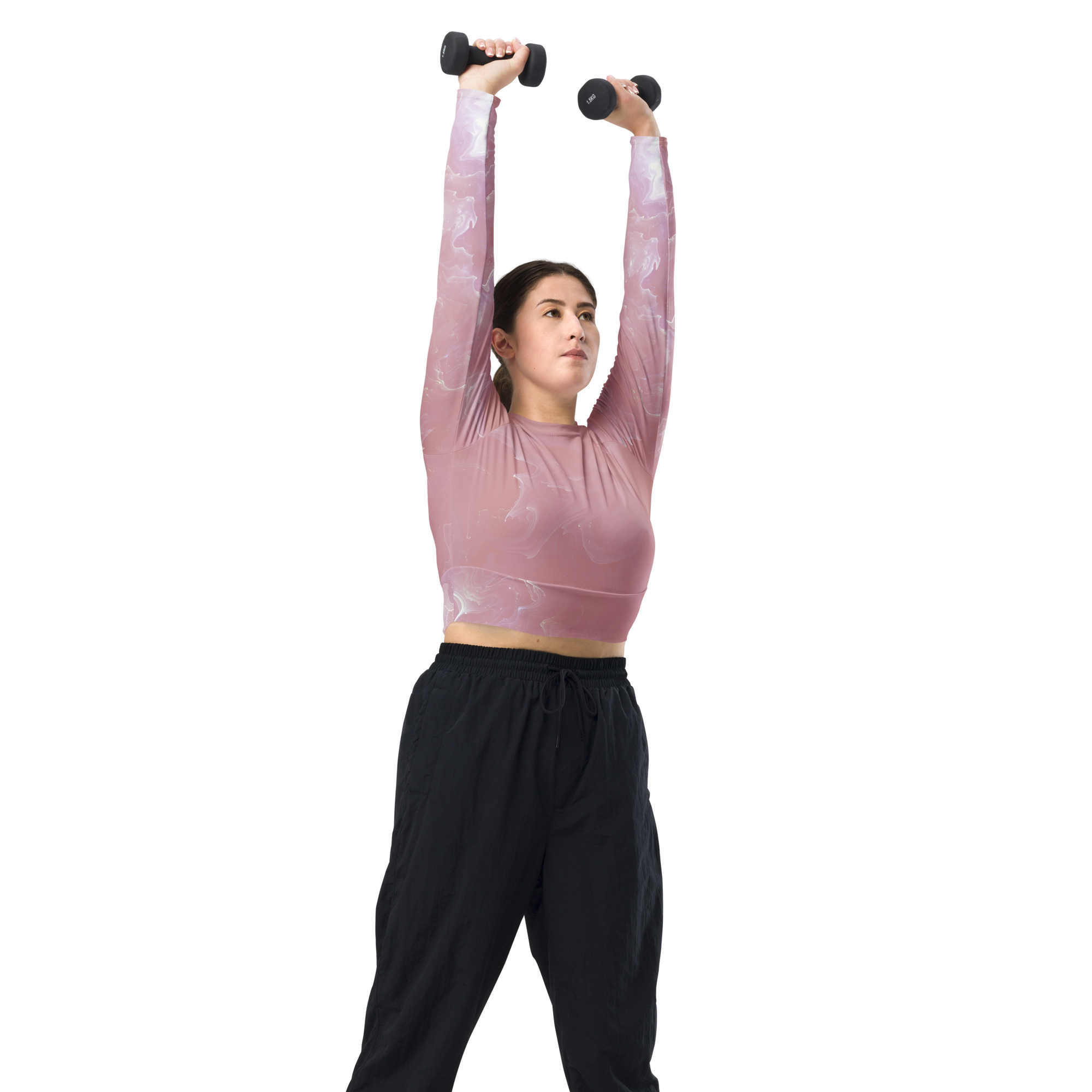 Awaken - Rose Long Sleeve Crop Top