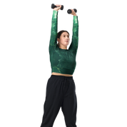 Awaken - Green Long Sleeve Crop Top