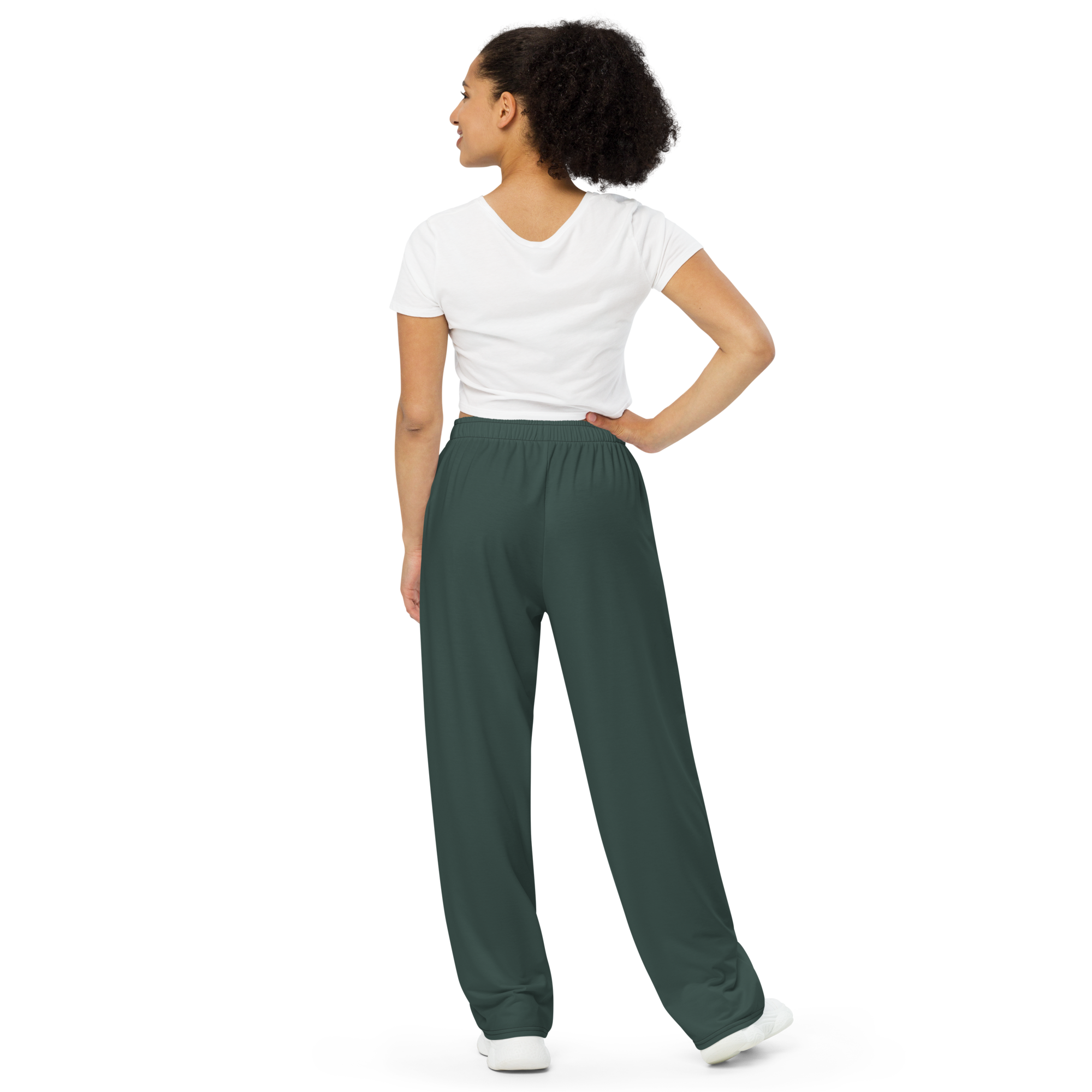 Basics - Green Wide Leg Pants