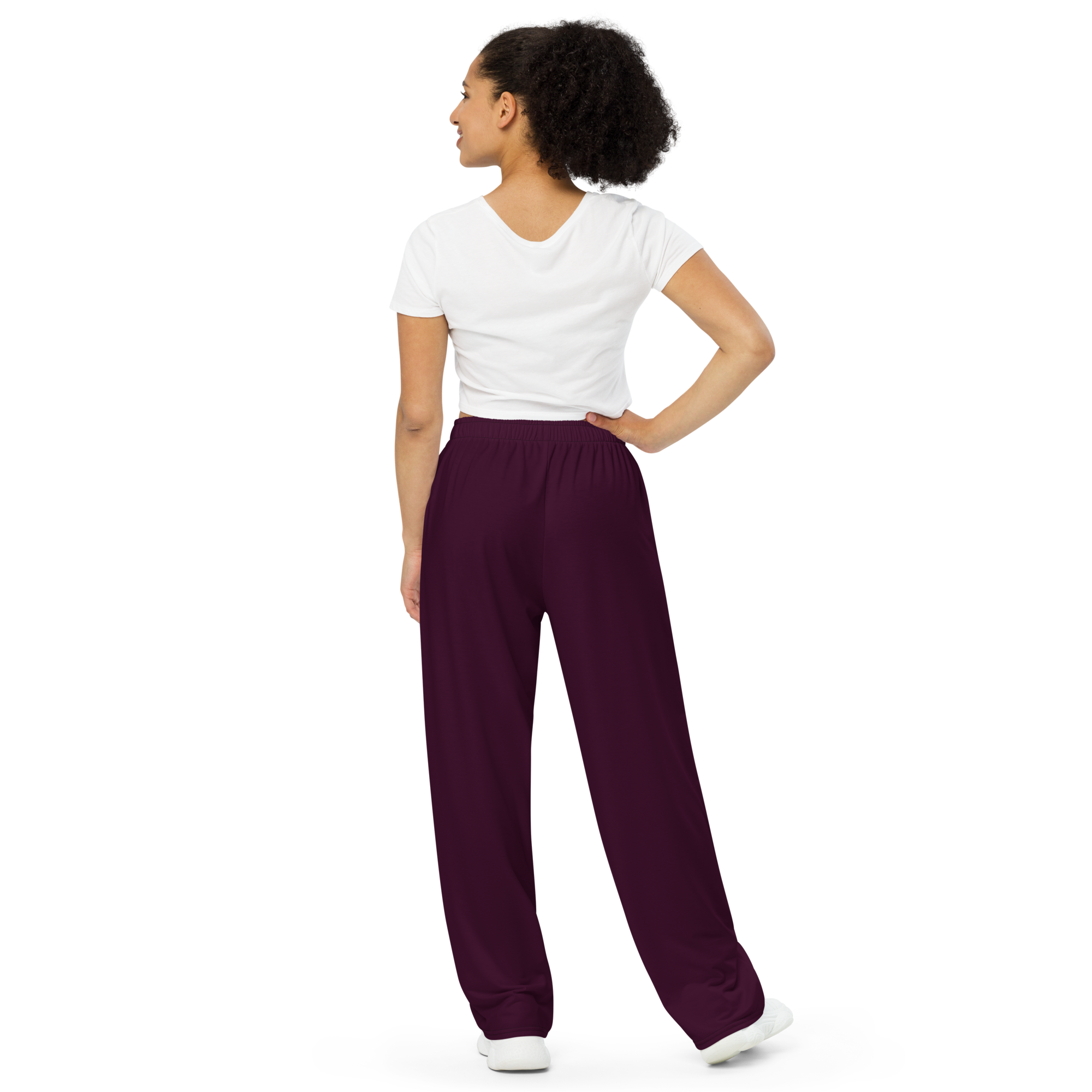 Basics - Eggplant Wide Leg Pants