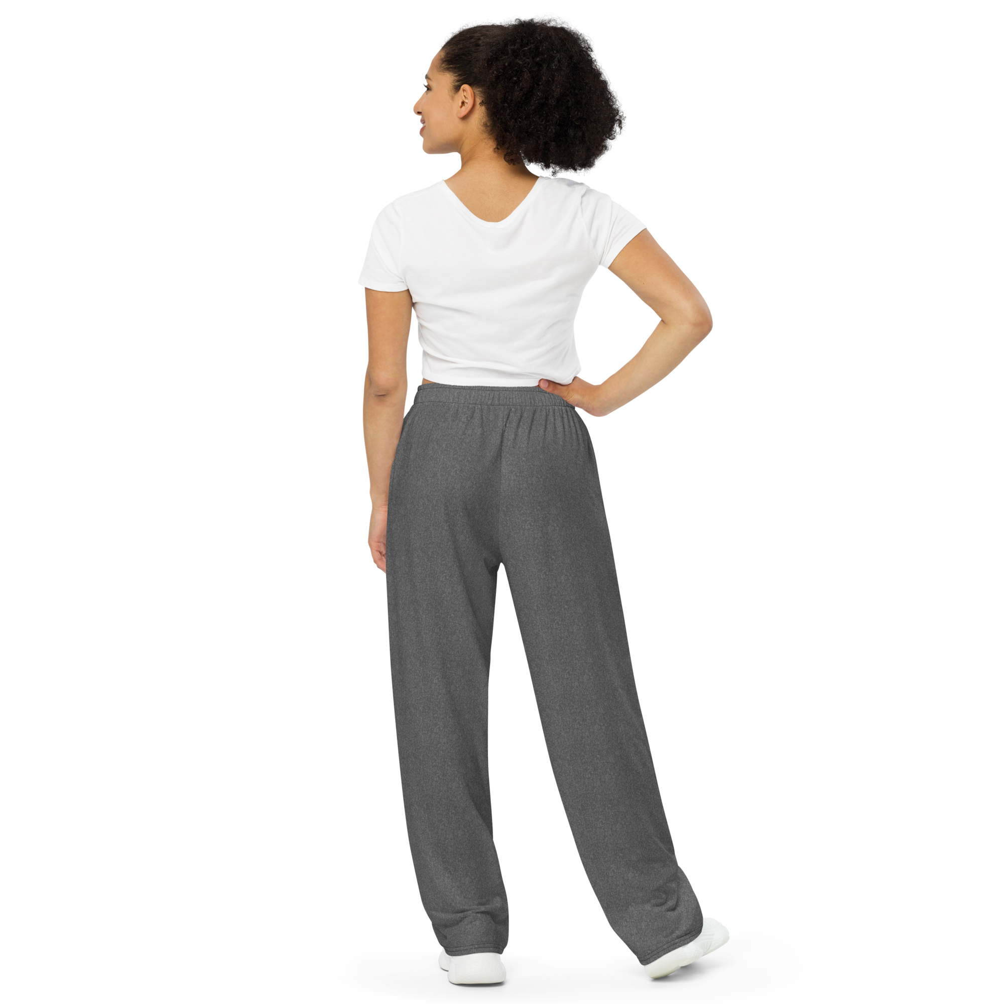 Basics - Heather Dark Grey Wide Leg Pants