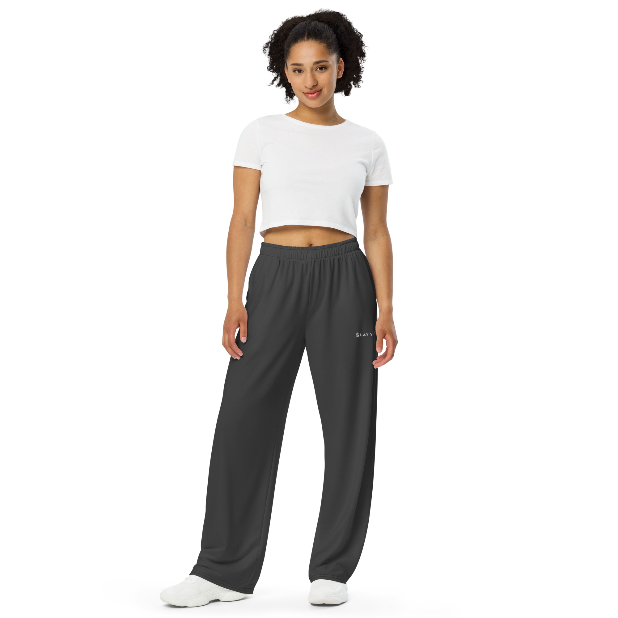 Basics - Anthracite Wide Leg Pants