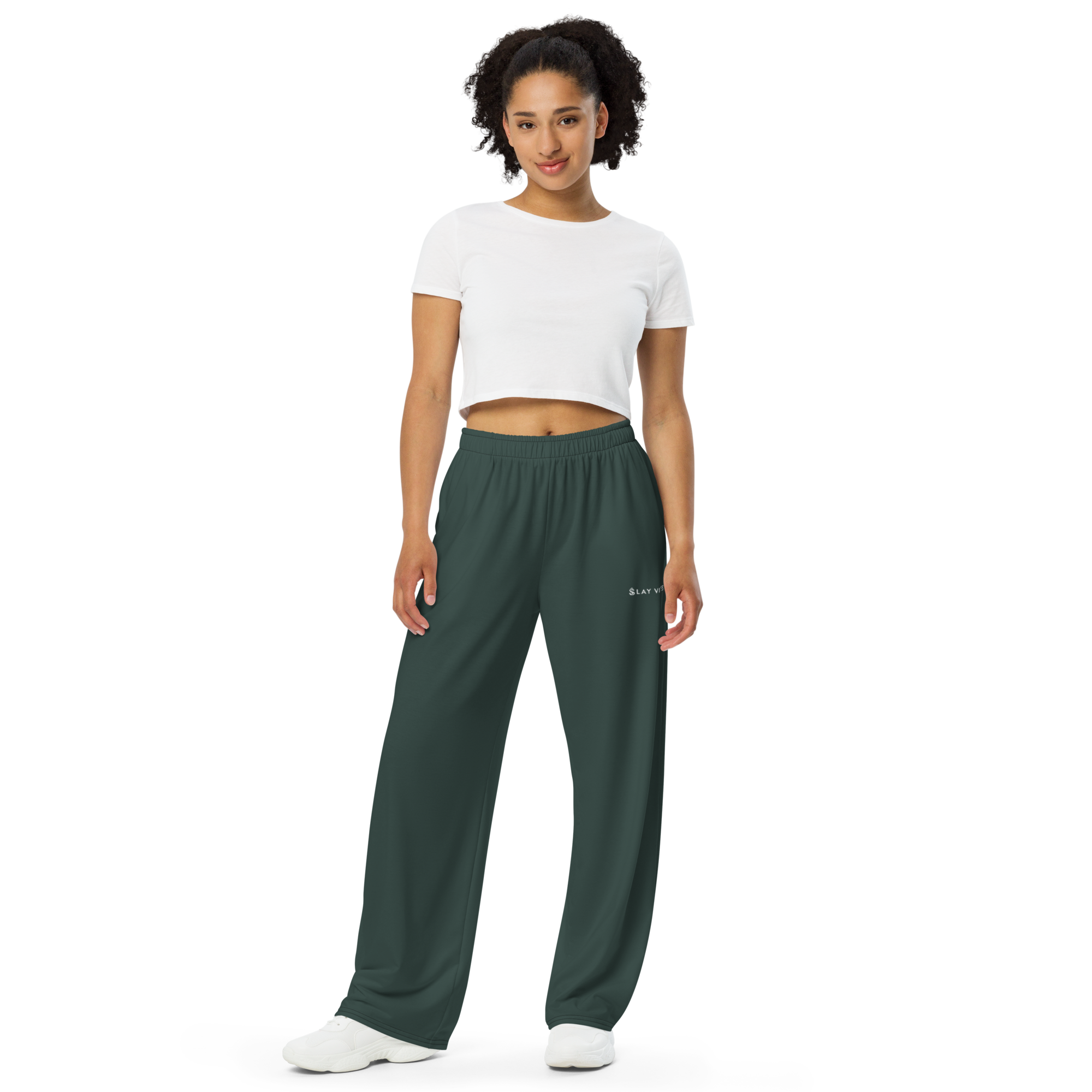 Basics - Green Wide Leg Pants