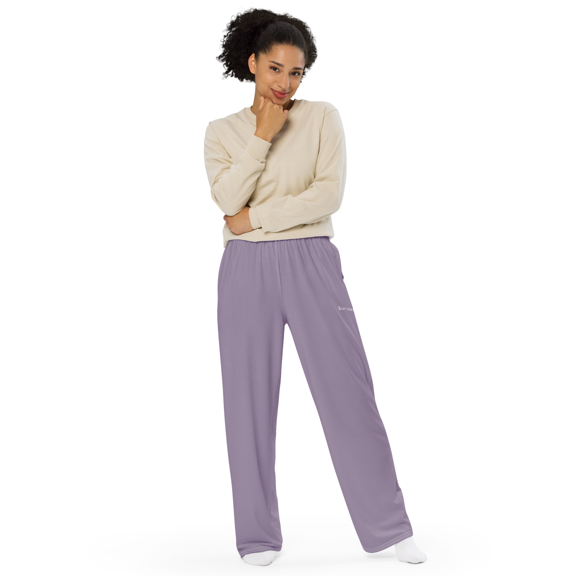 Basics - Lavender Wide Leg Pants