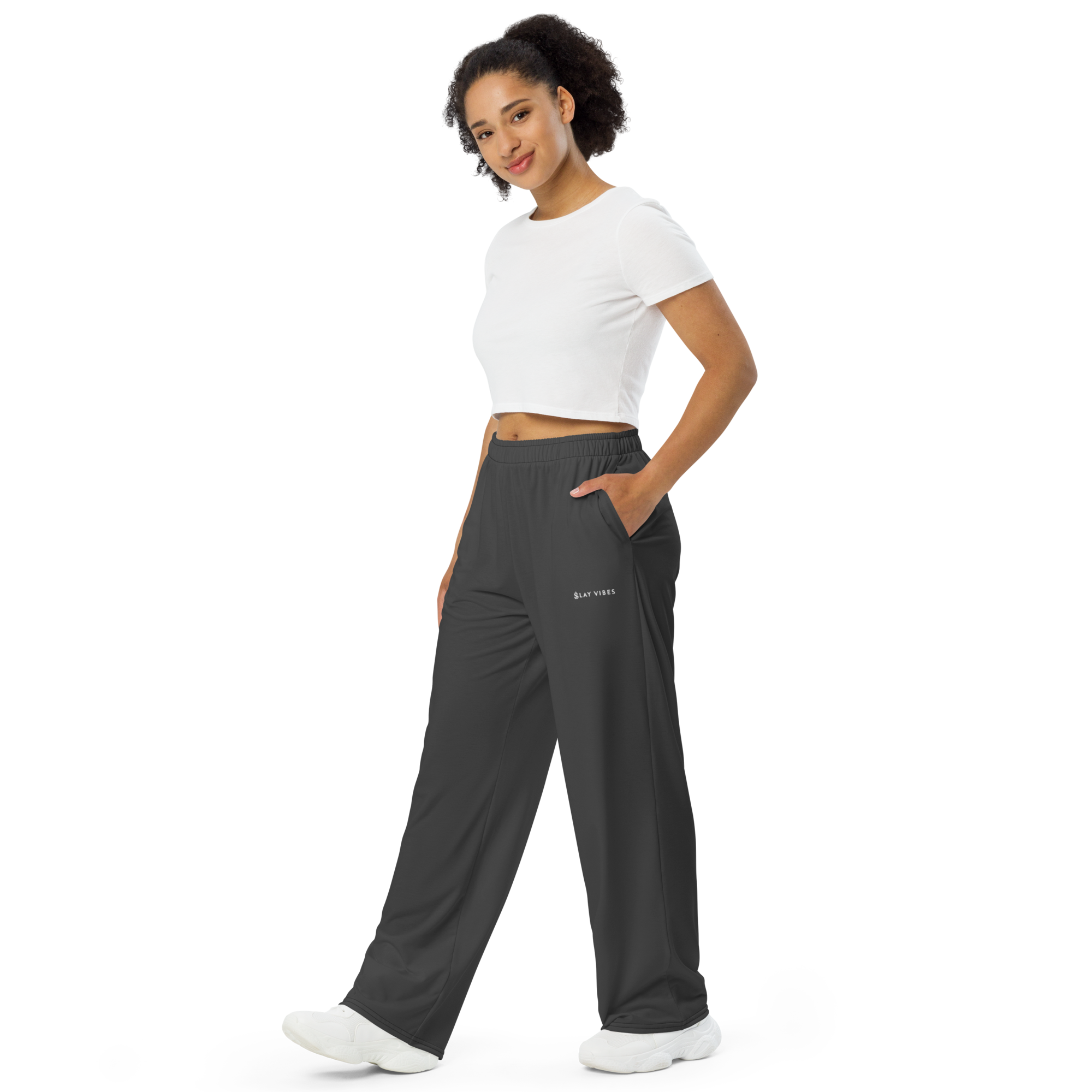 Basics - Anthracite Wide Leg Pants