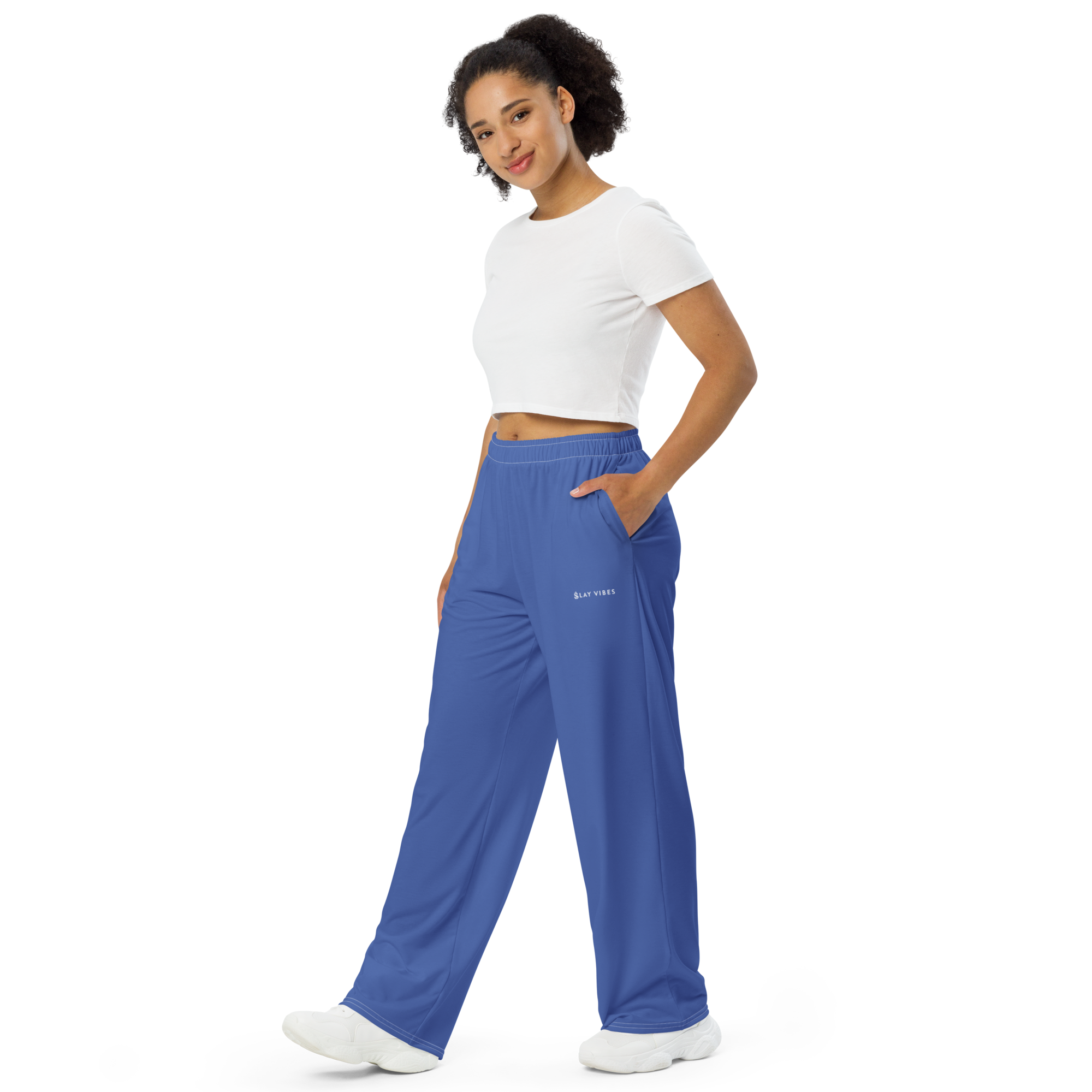 Basics - Marine Blue Wide Leg Pants