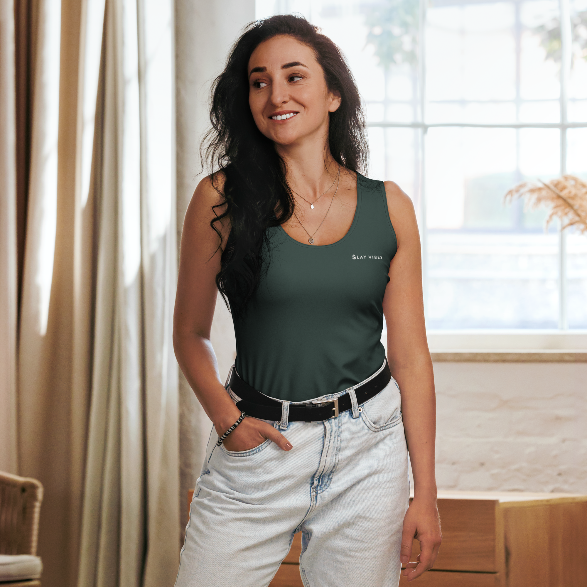 Basics - Green Tank Top