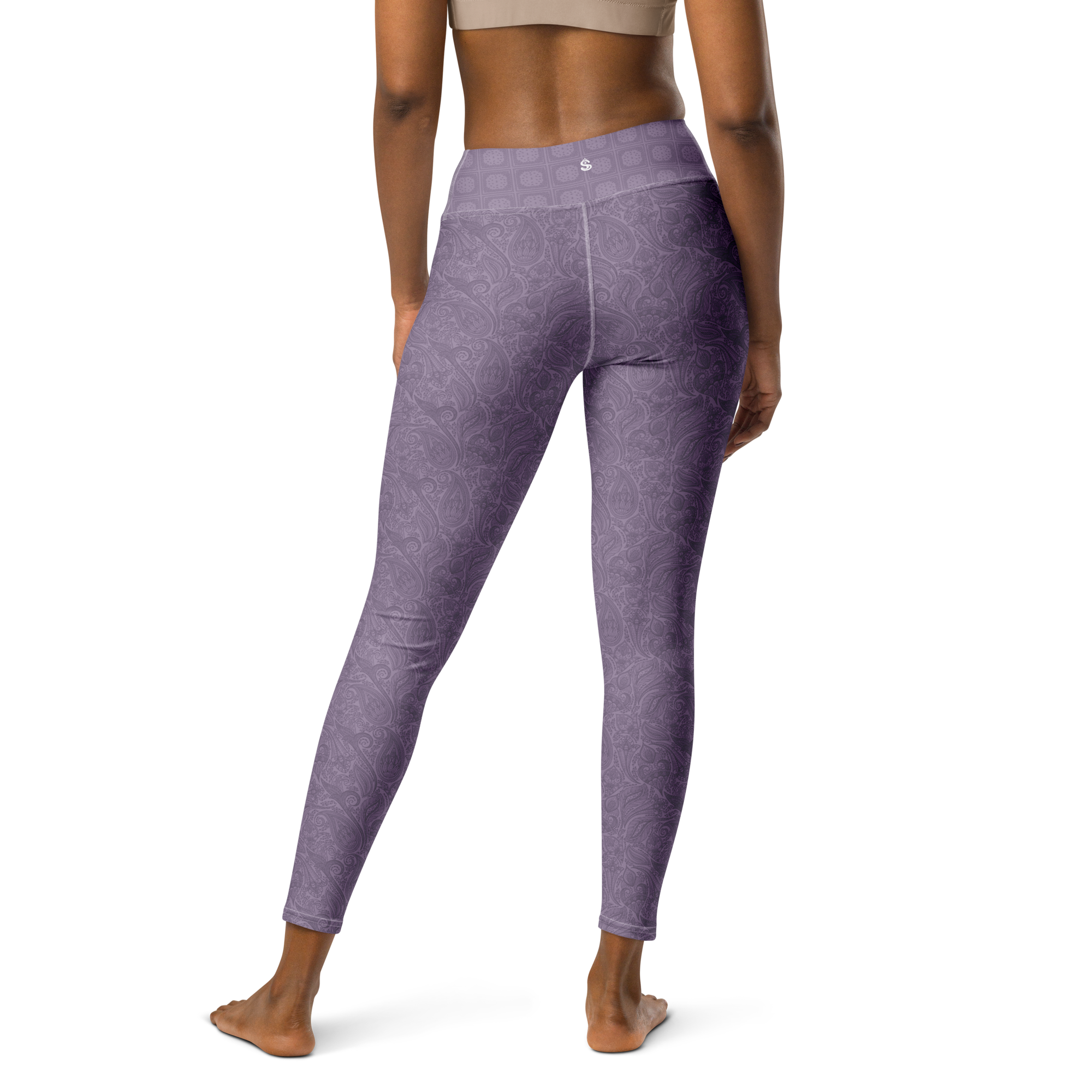 Lavender Paisley High-Waist Leggings