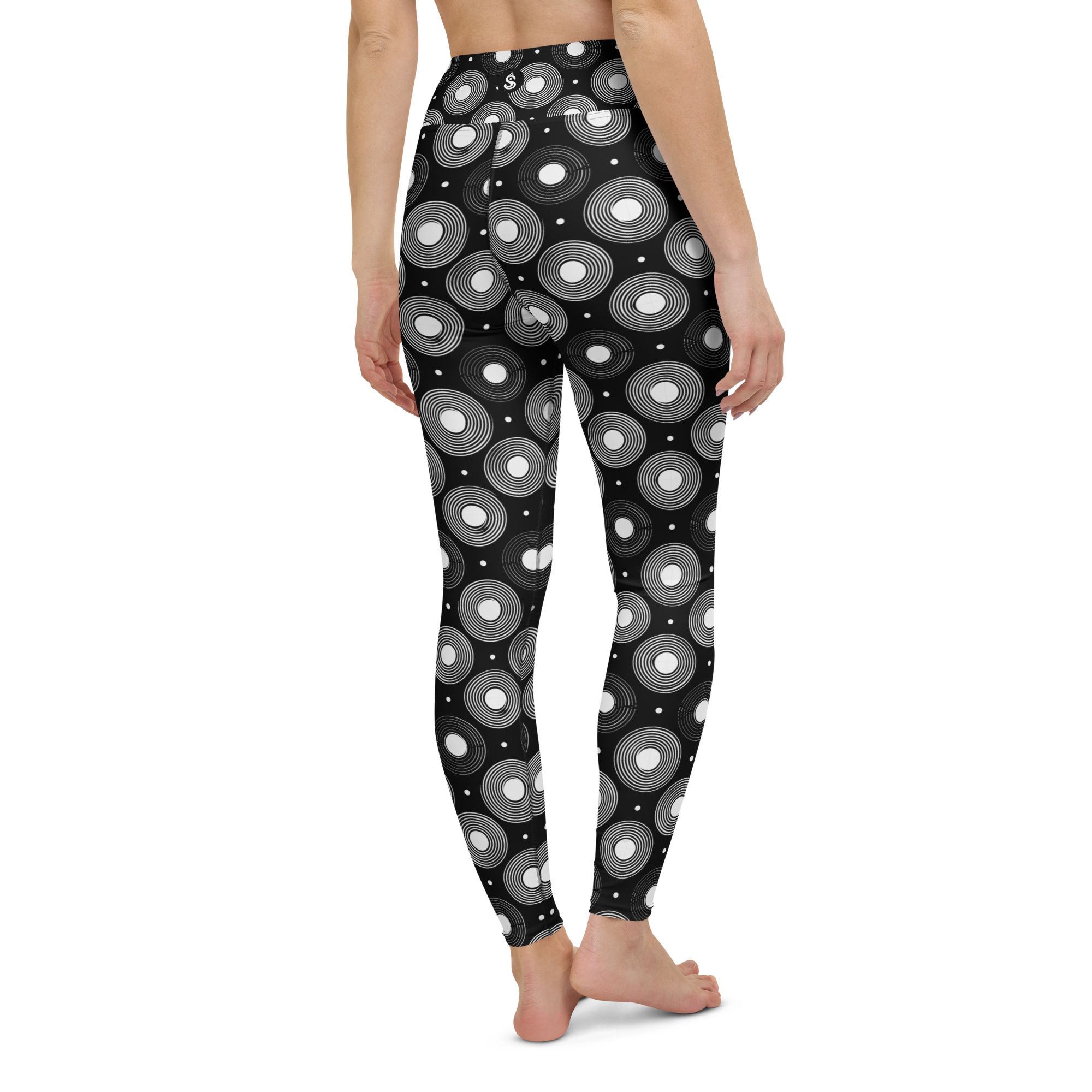 Infinite Circle - Black High-Waist Leggings