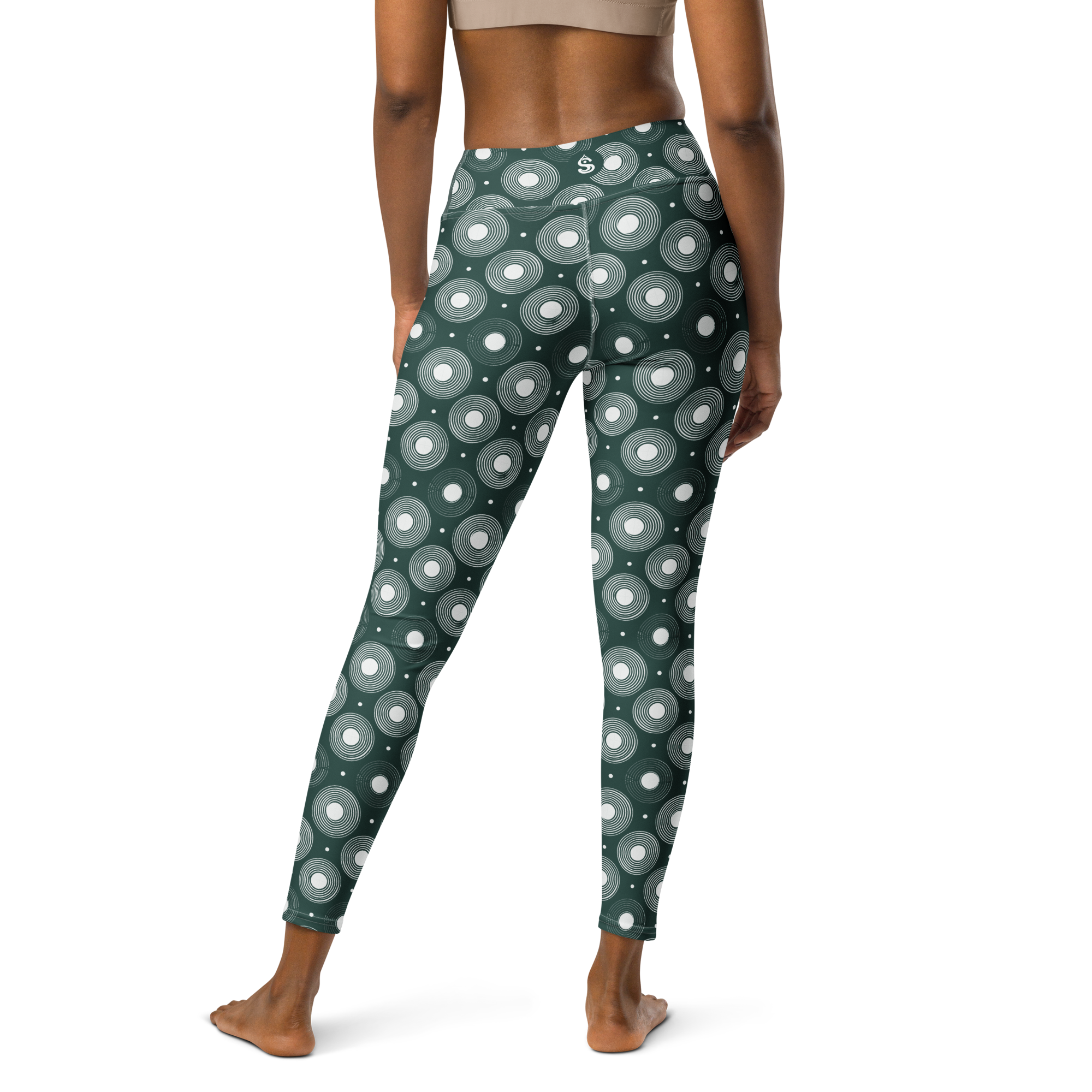 Infinite Circle - Green High-Waist Leggings