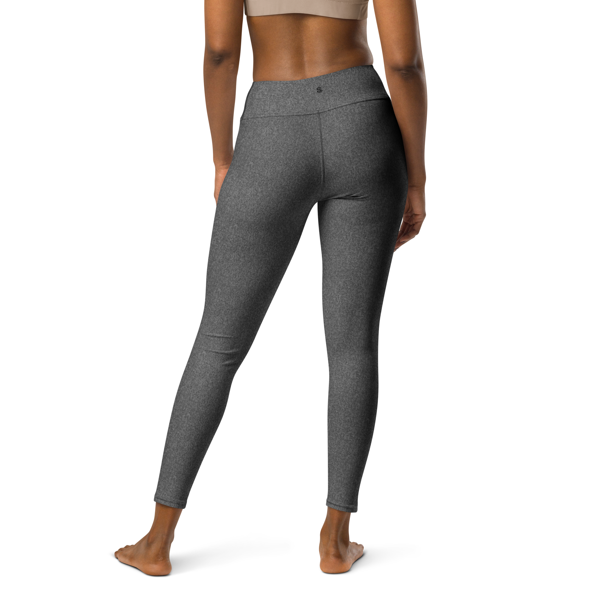 Heather Dark Grey High-Waist Leggings