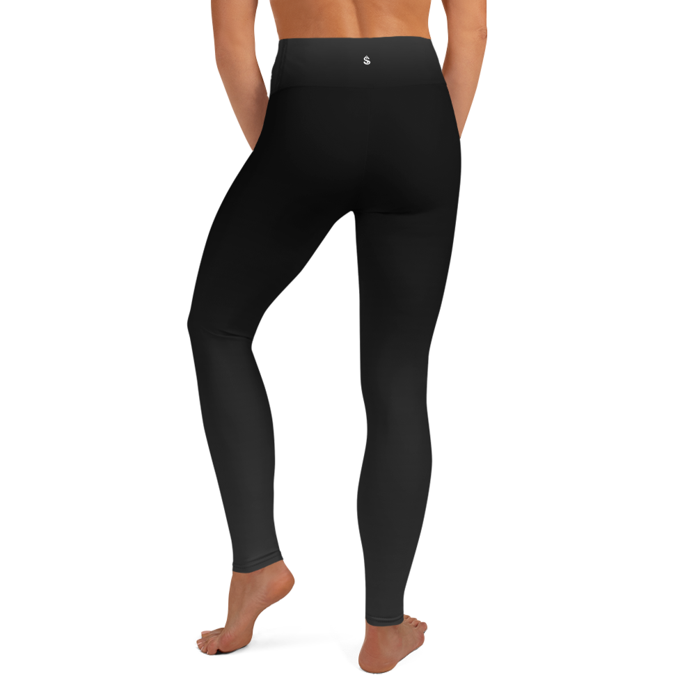 Black Faded High-Waist Leggings