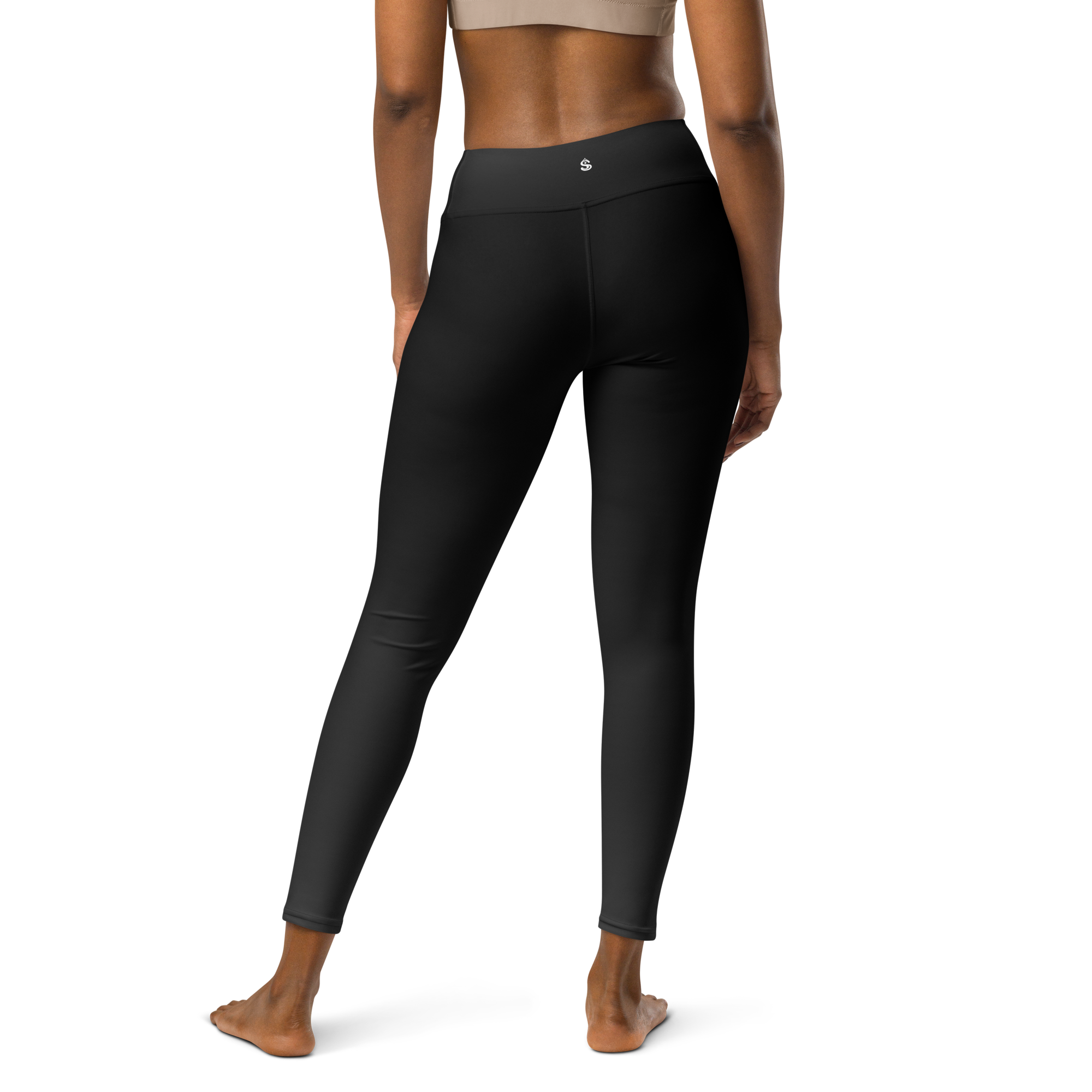 Black Faded High-Waist Leggings