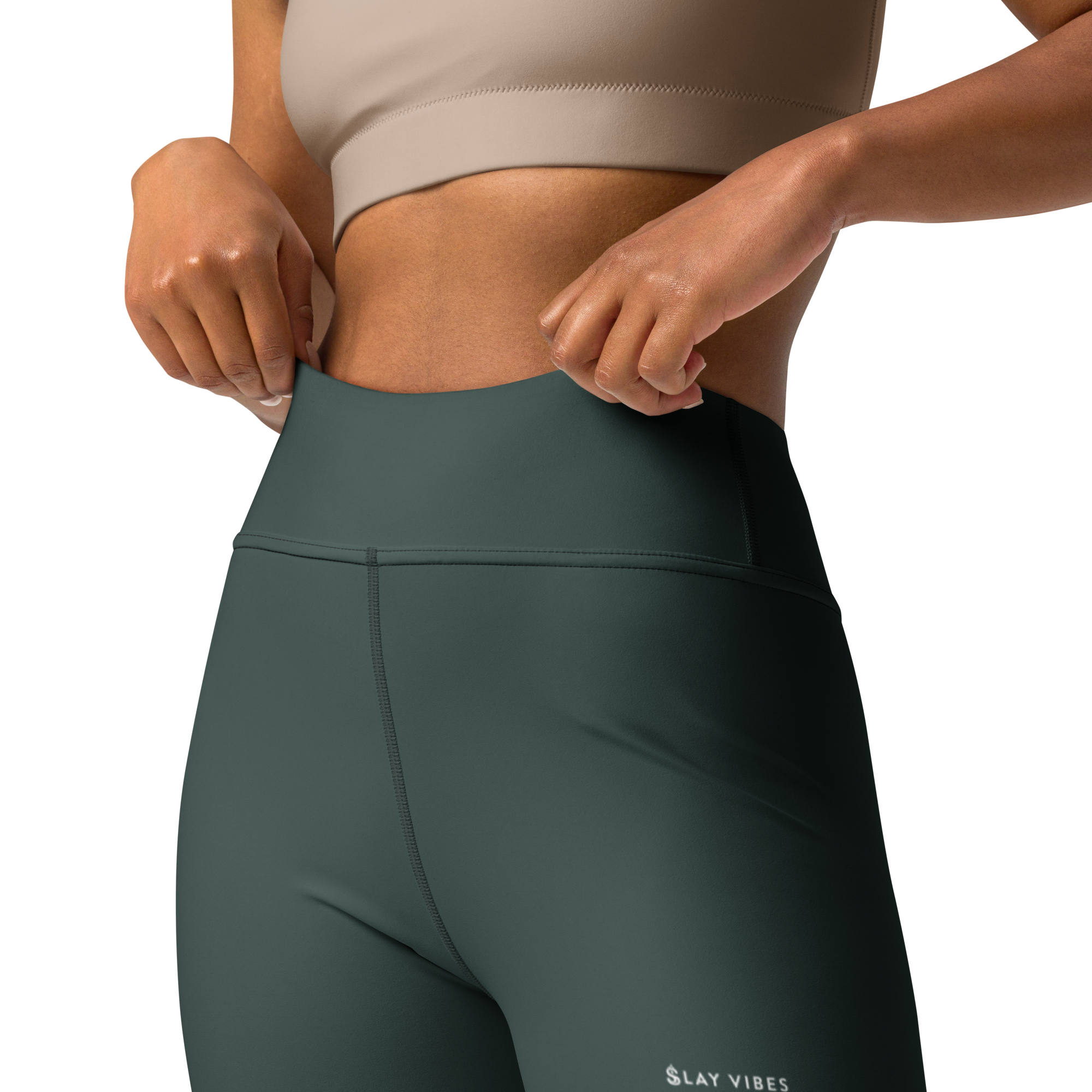 Basics - Green High-Waist Leggings