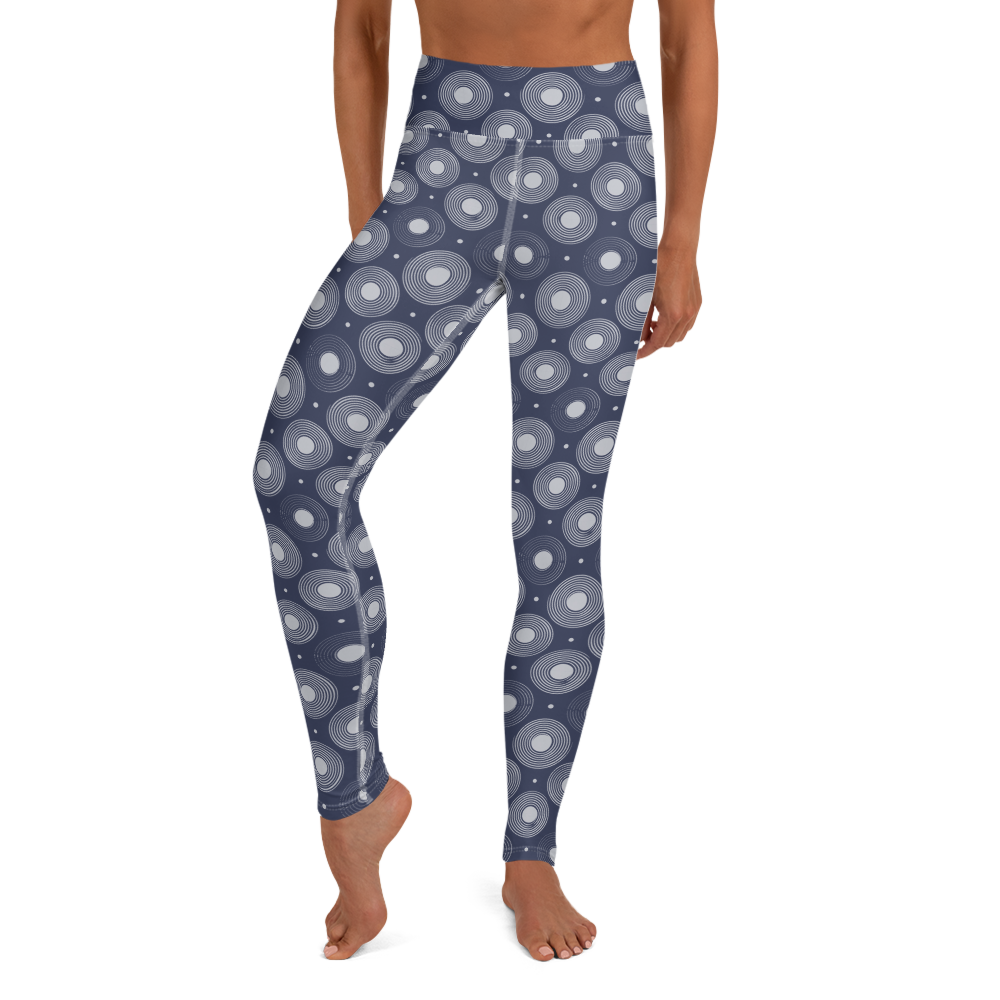 Infinite Circle - Navy High-Waist Leggings