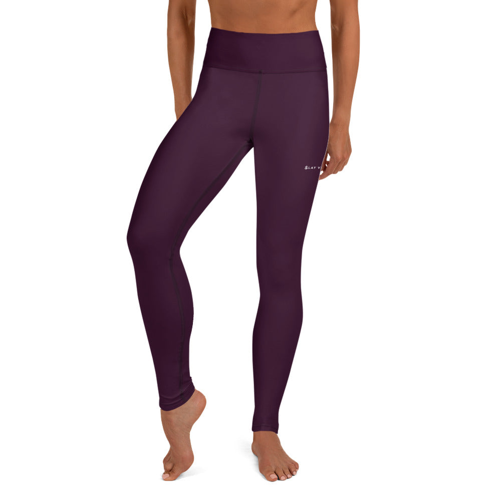 Basics - Eggplant High-Waist Leggings