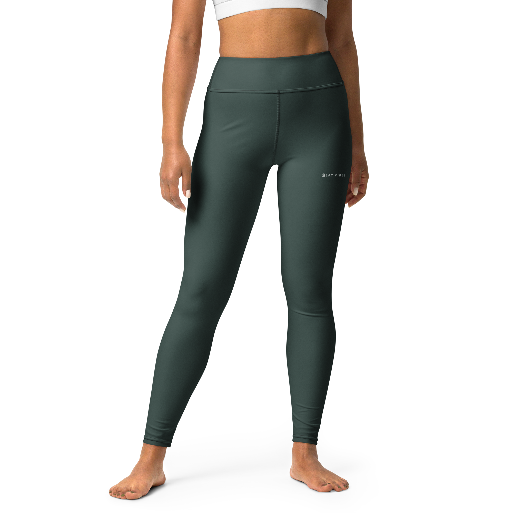 Basics - Green High-Waist Leggings