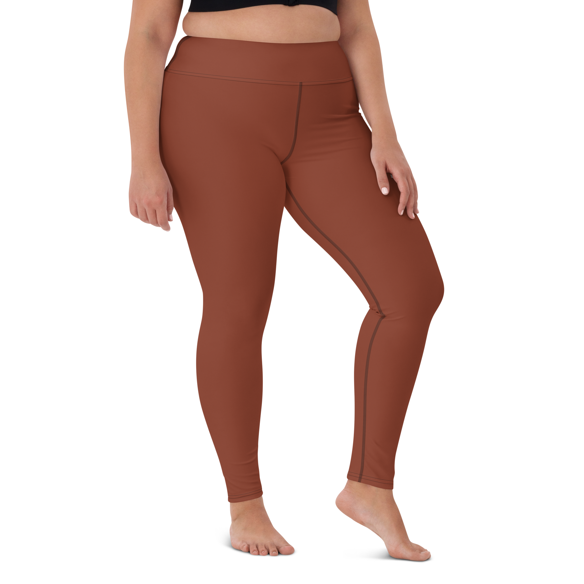 Basics - Terracotta High-Waist Leggings