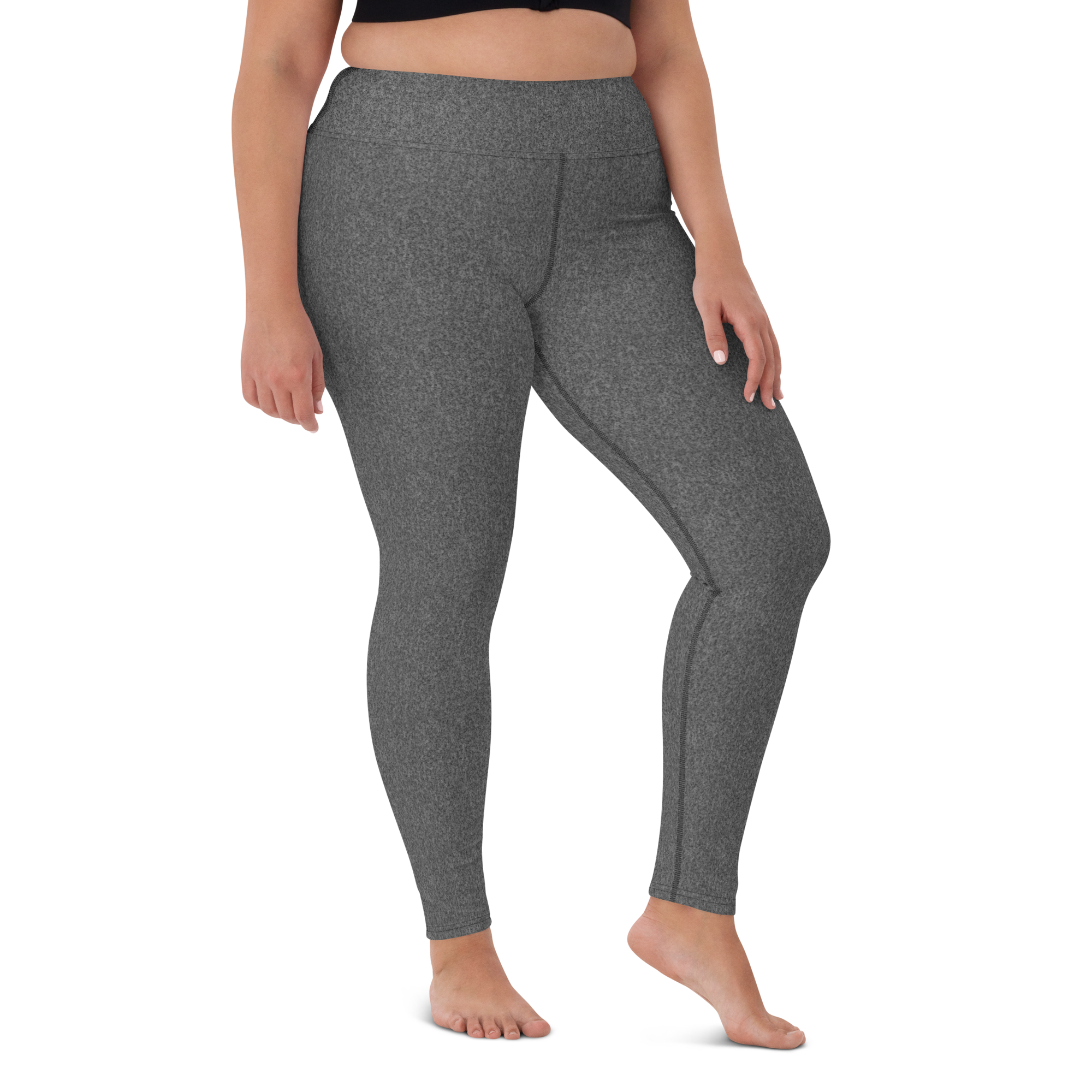 Heather Dark Grey High-Waist Leggings