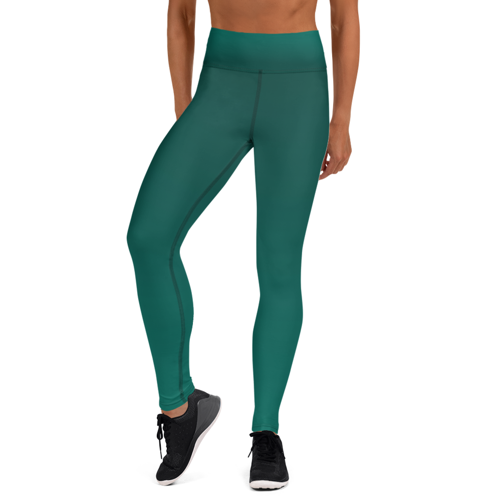 Green Faded High-Waist Leggings