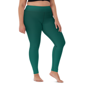 Green Faded High-Waist Leggings