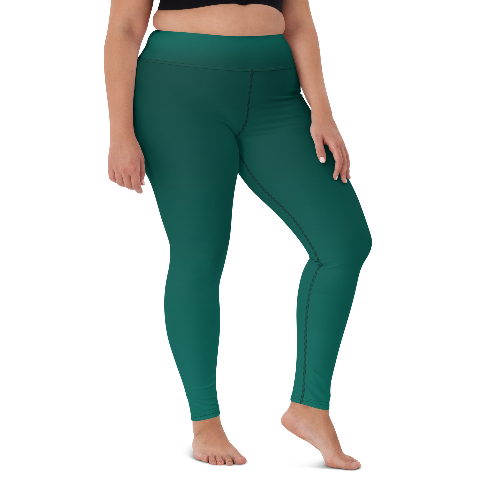 Green Faded High-Waist Leggings