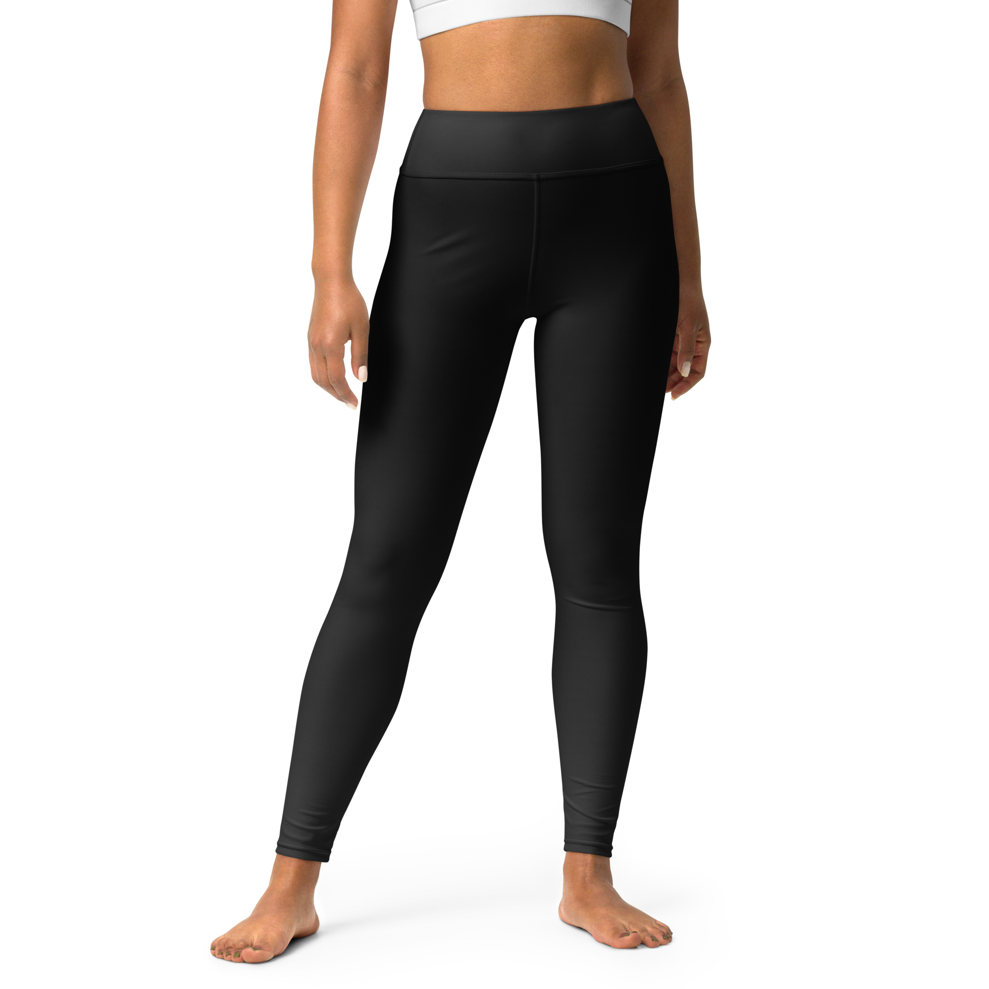 Black Faded High-Waist Leggings