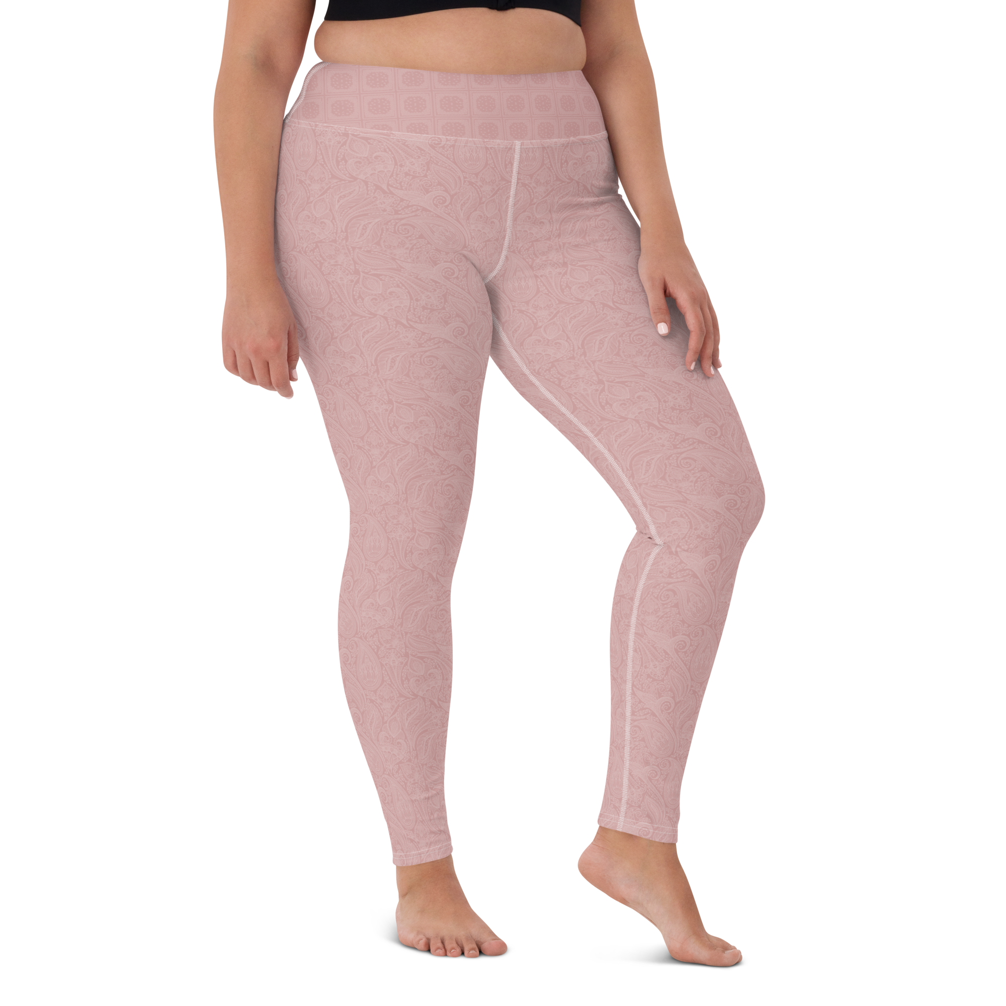 Rose Paisley High-Waist Leggings