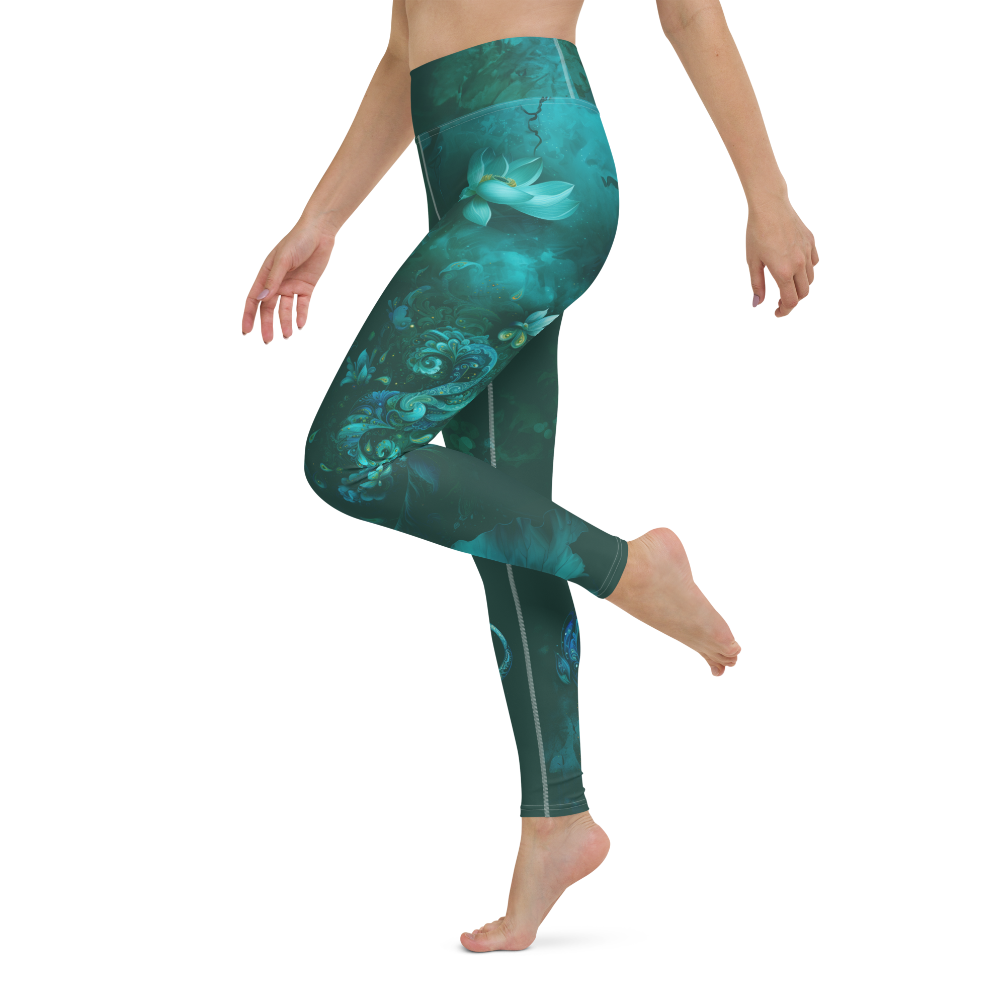 Believe - Green High-Waist Leggings