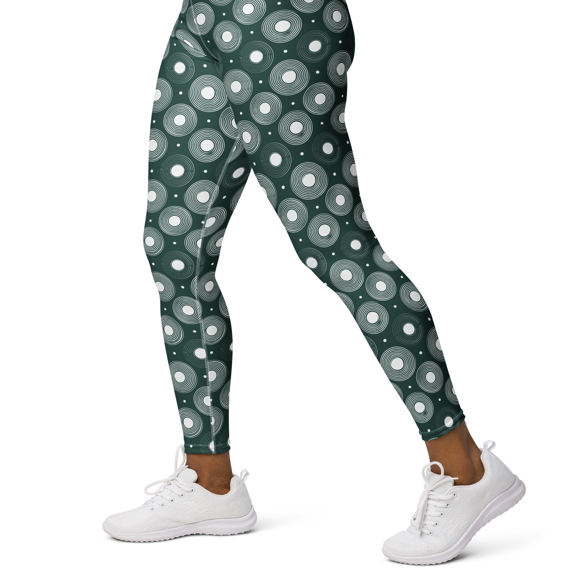 Infinite Circle - Green High-Waist Leggings