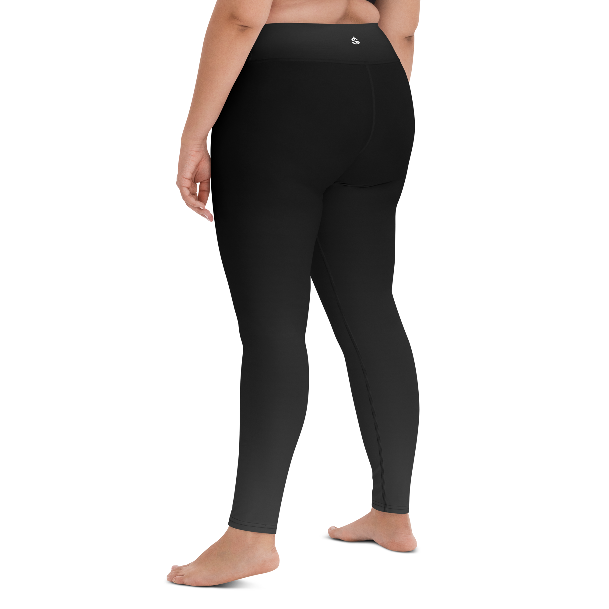 Black Faded High-Waist Leggings