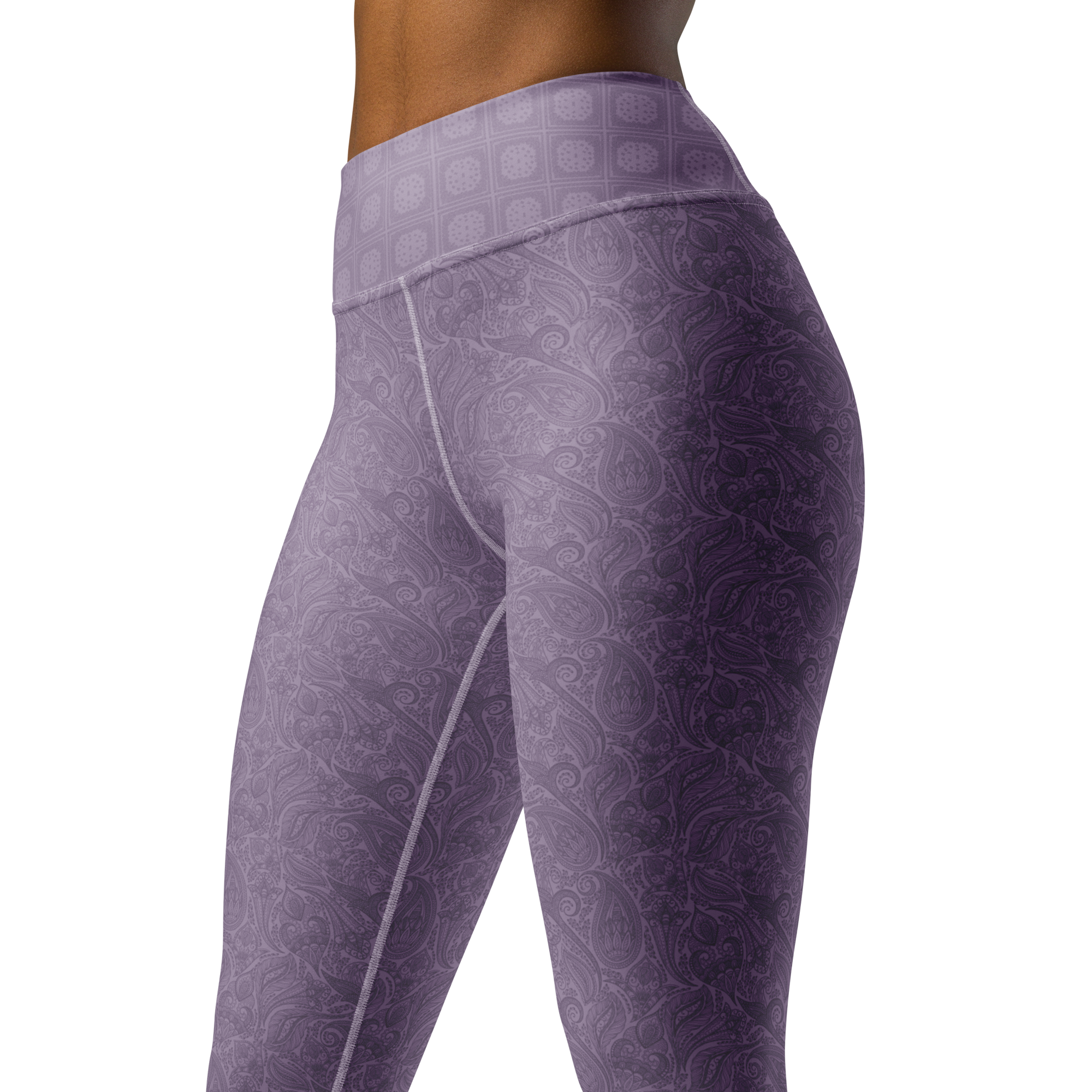 Lavender Paisley High-Waist Leggings