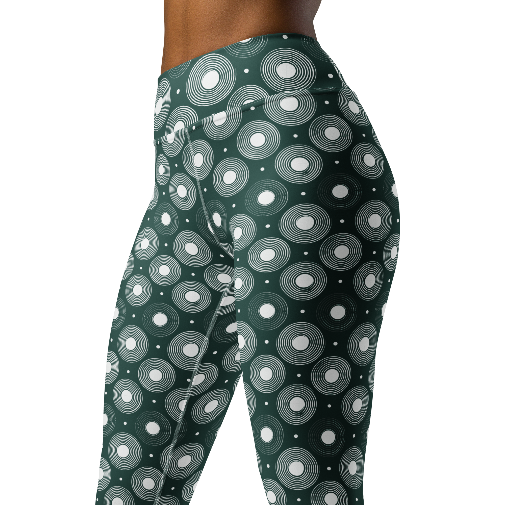 Infinite Circle - Green High-Waist Leggings