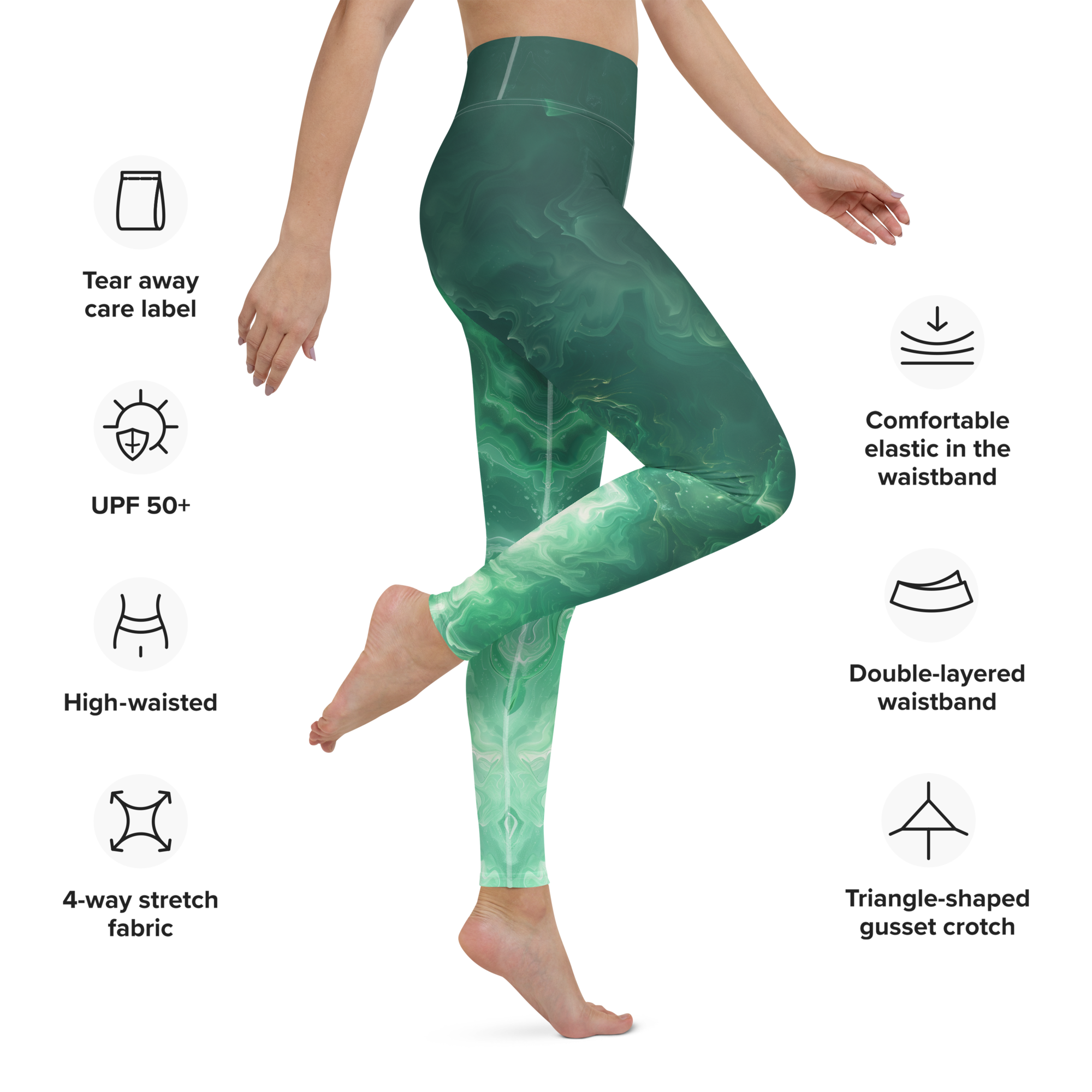 Awaken - Green High-Waist Leggings