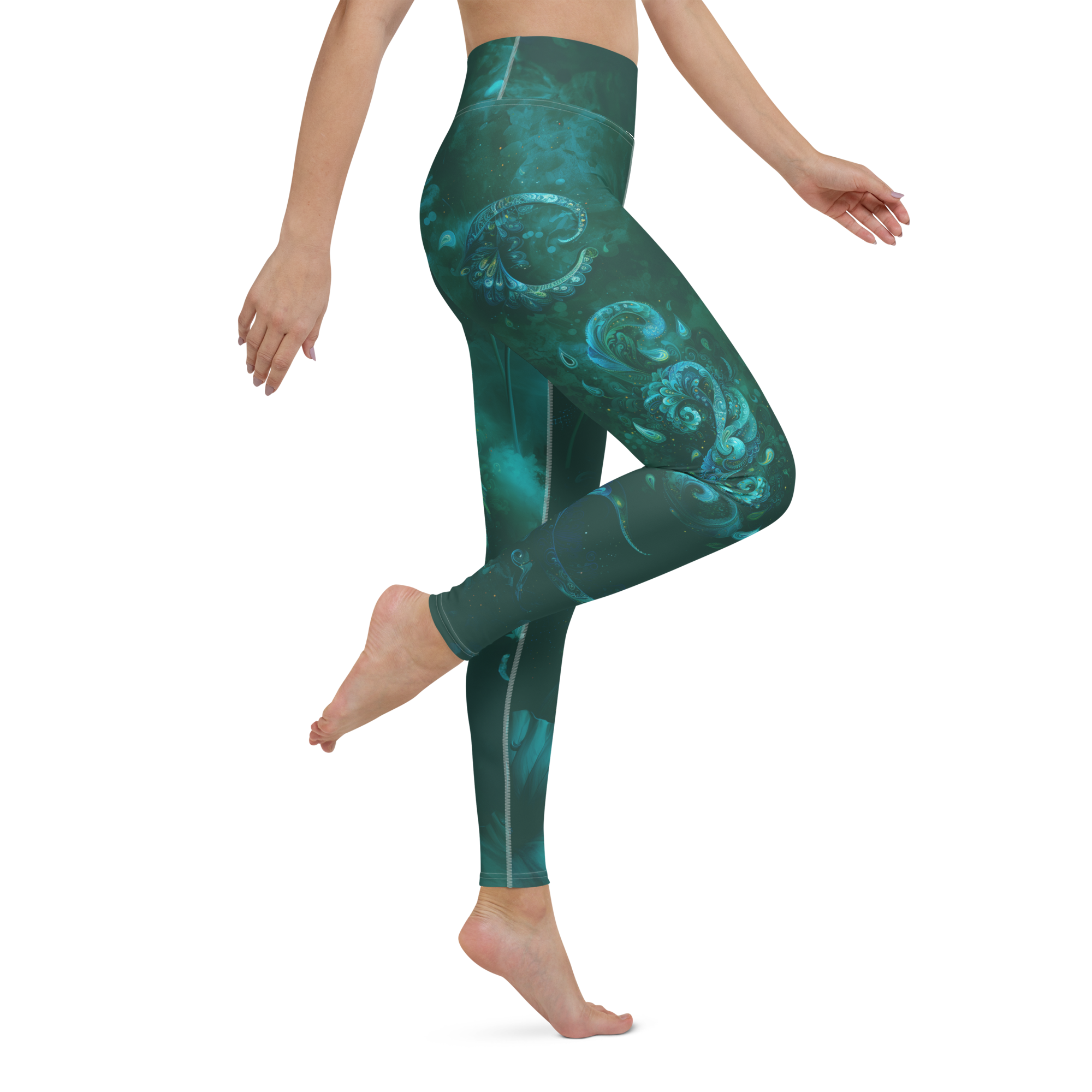 Believe - Green High-Waist Leggings