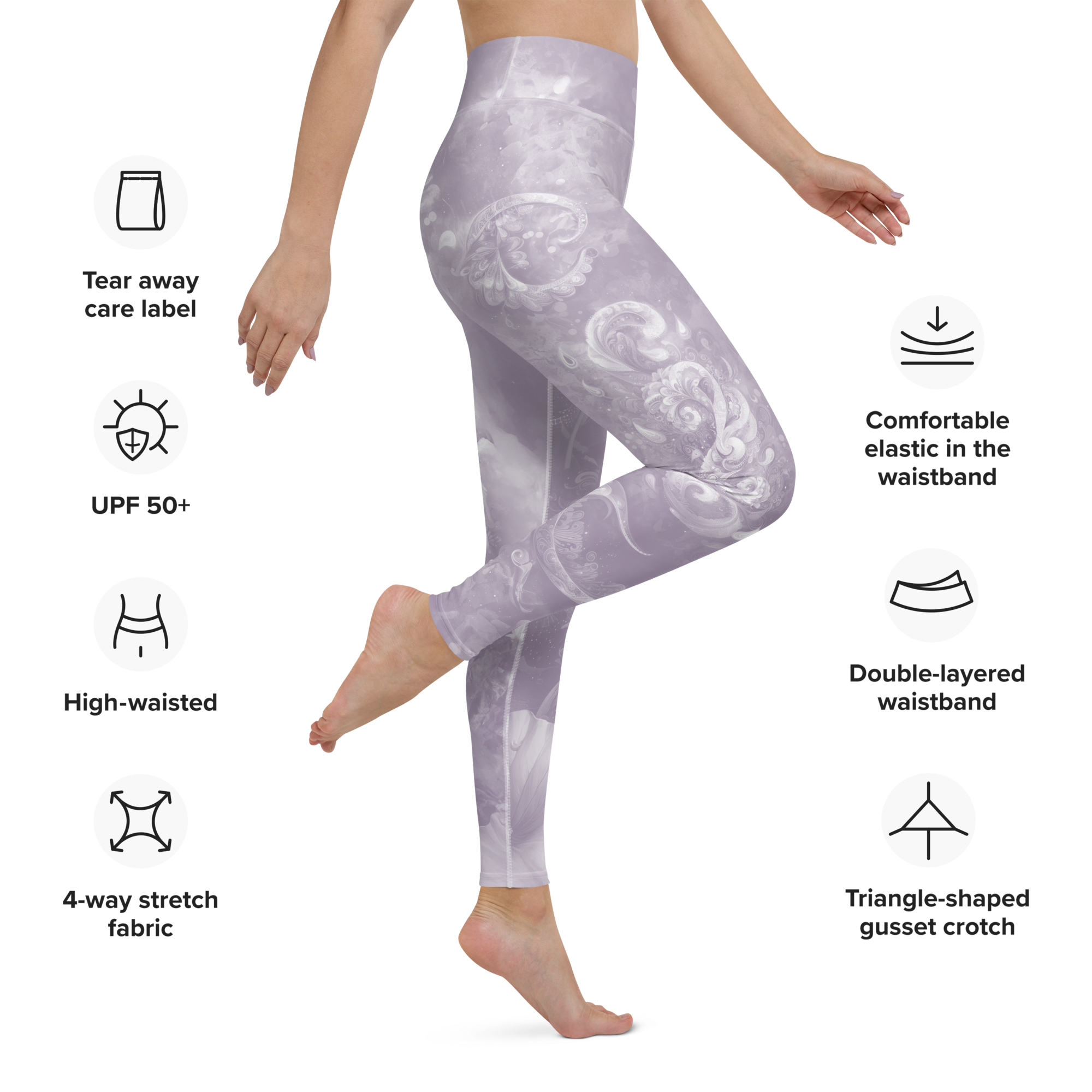 Believe - Lavender High-Waist Leggings