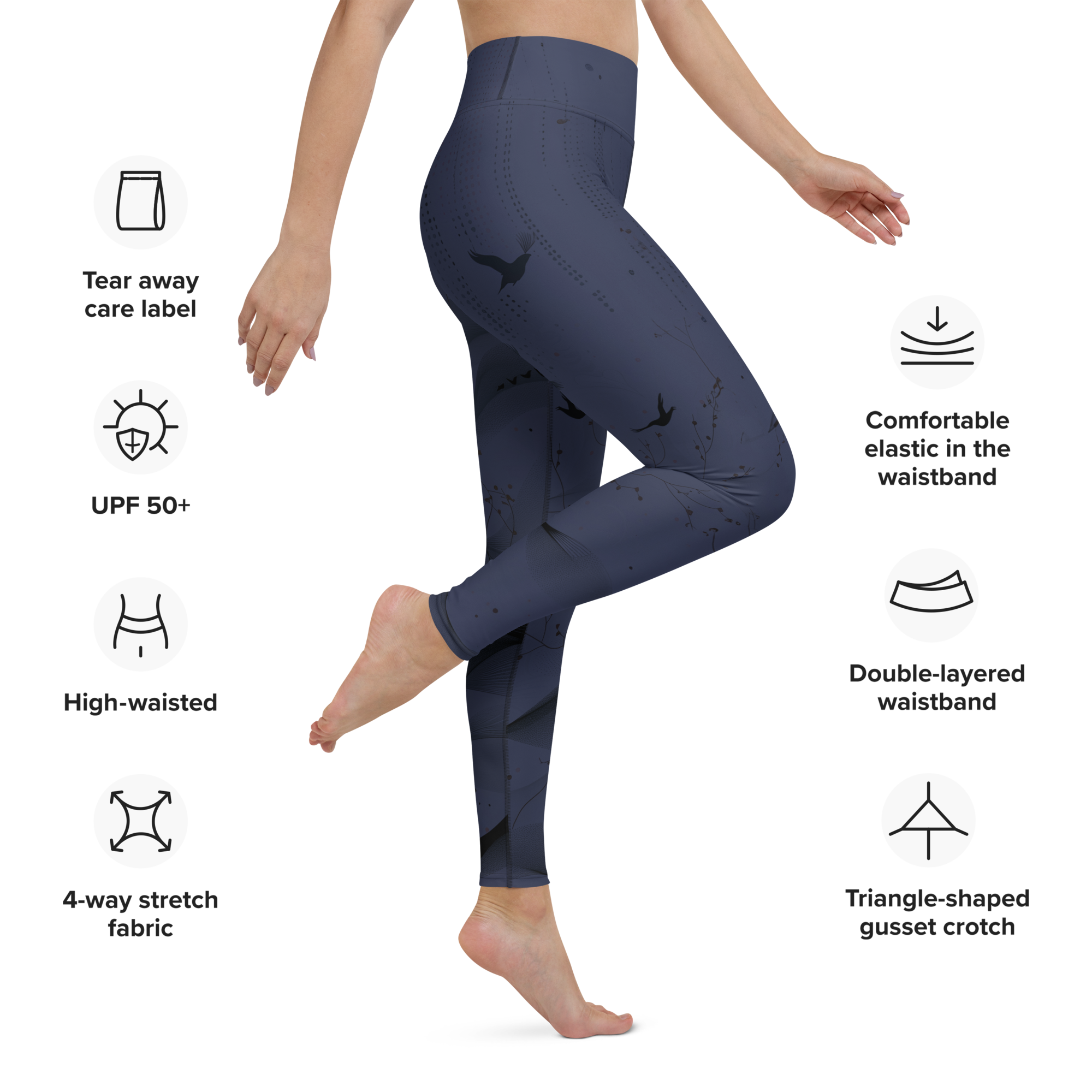 Inner - Navy High-Waist Leggings