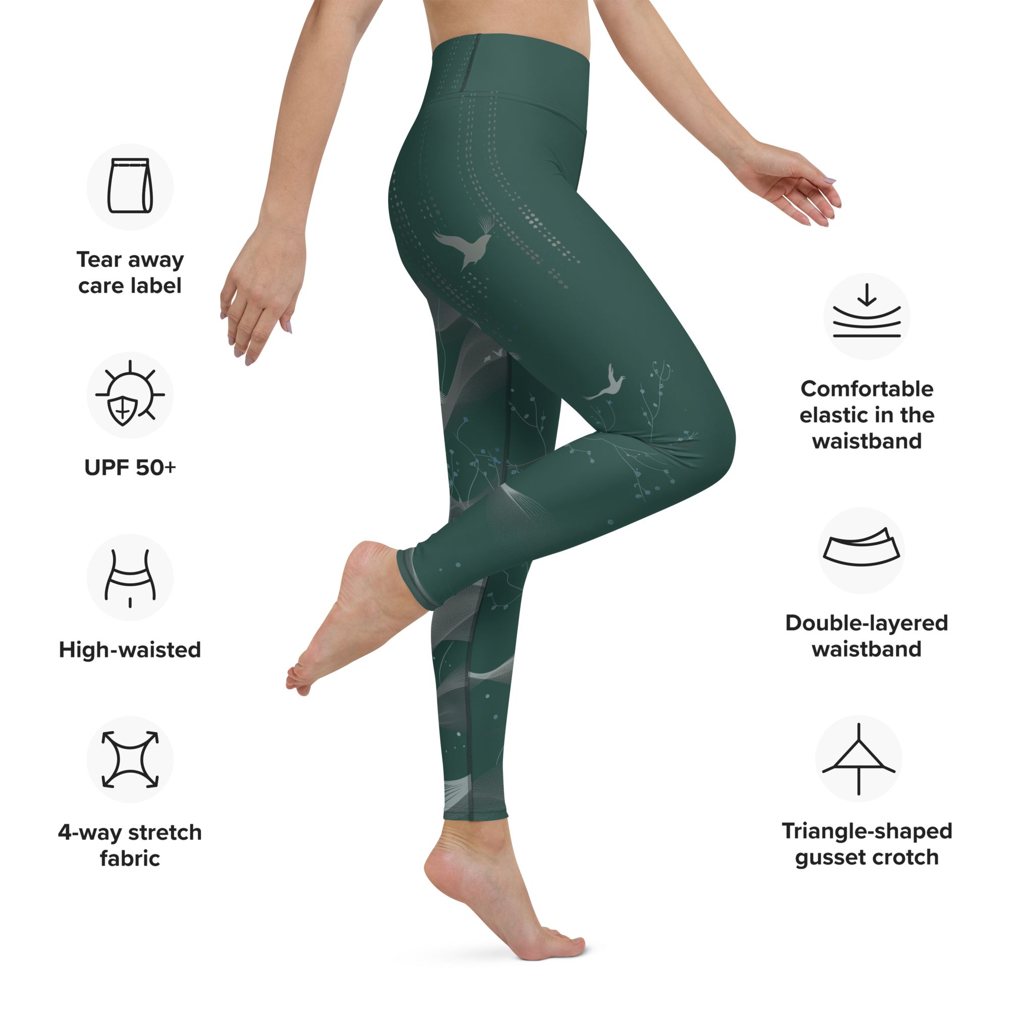 Inner - Green High-Waist Leggings