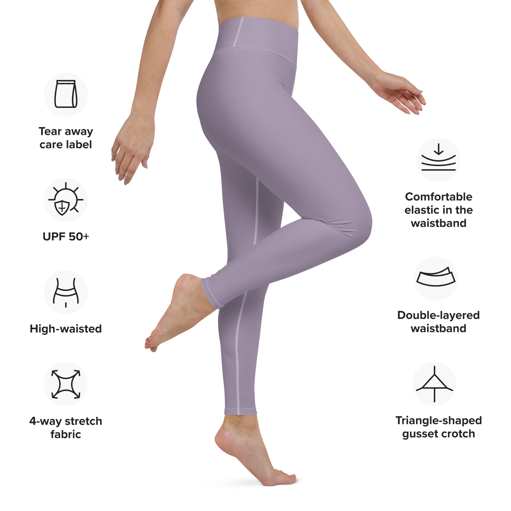 Basics - Lavender High-Waist Leggings