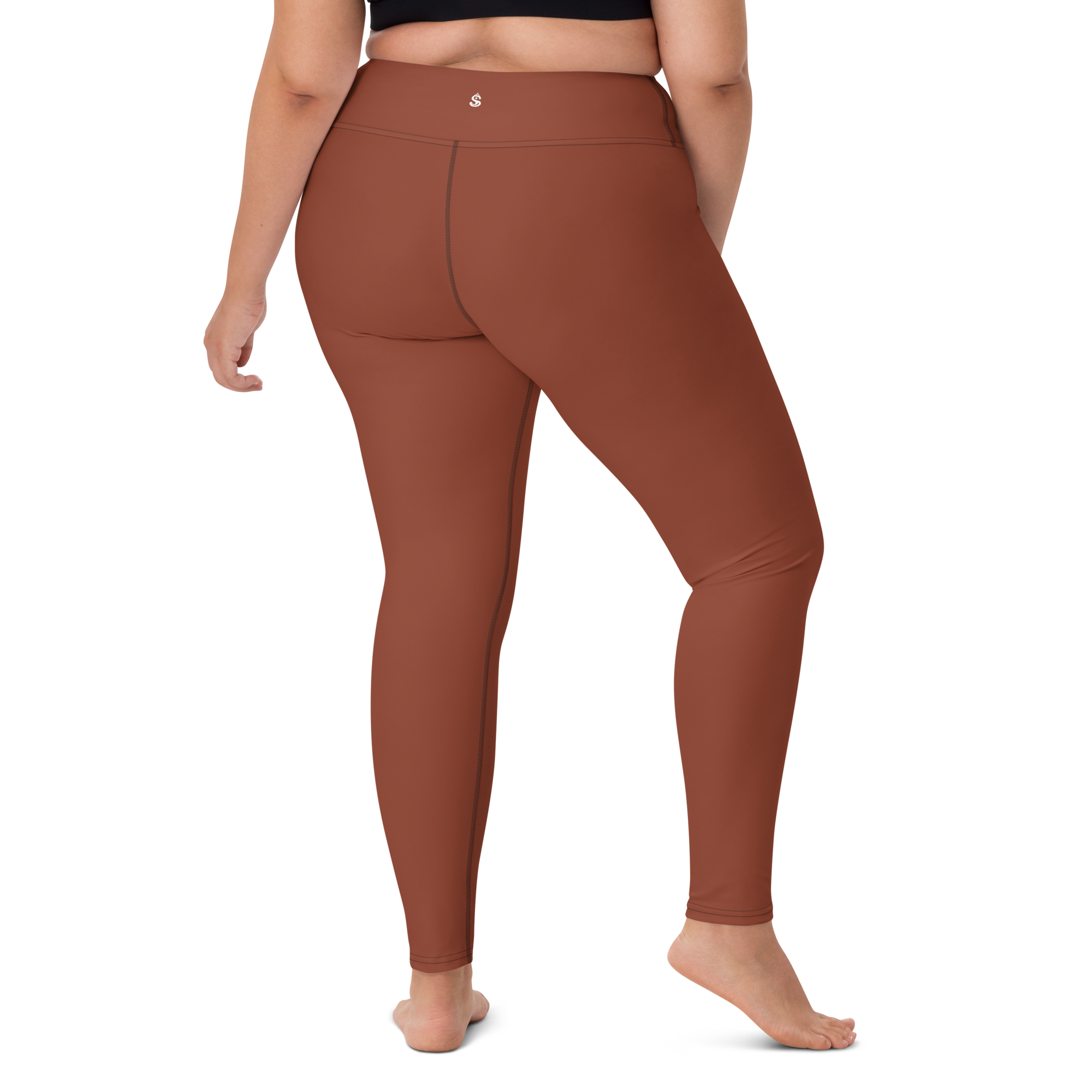 Basics - Terracotta High-Waist Leggings