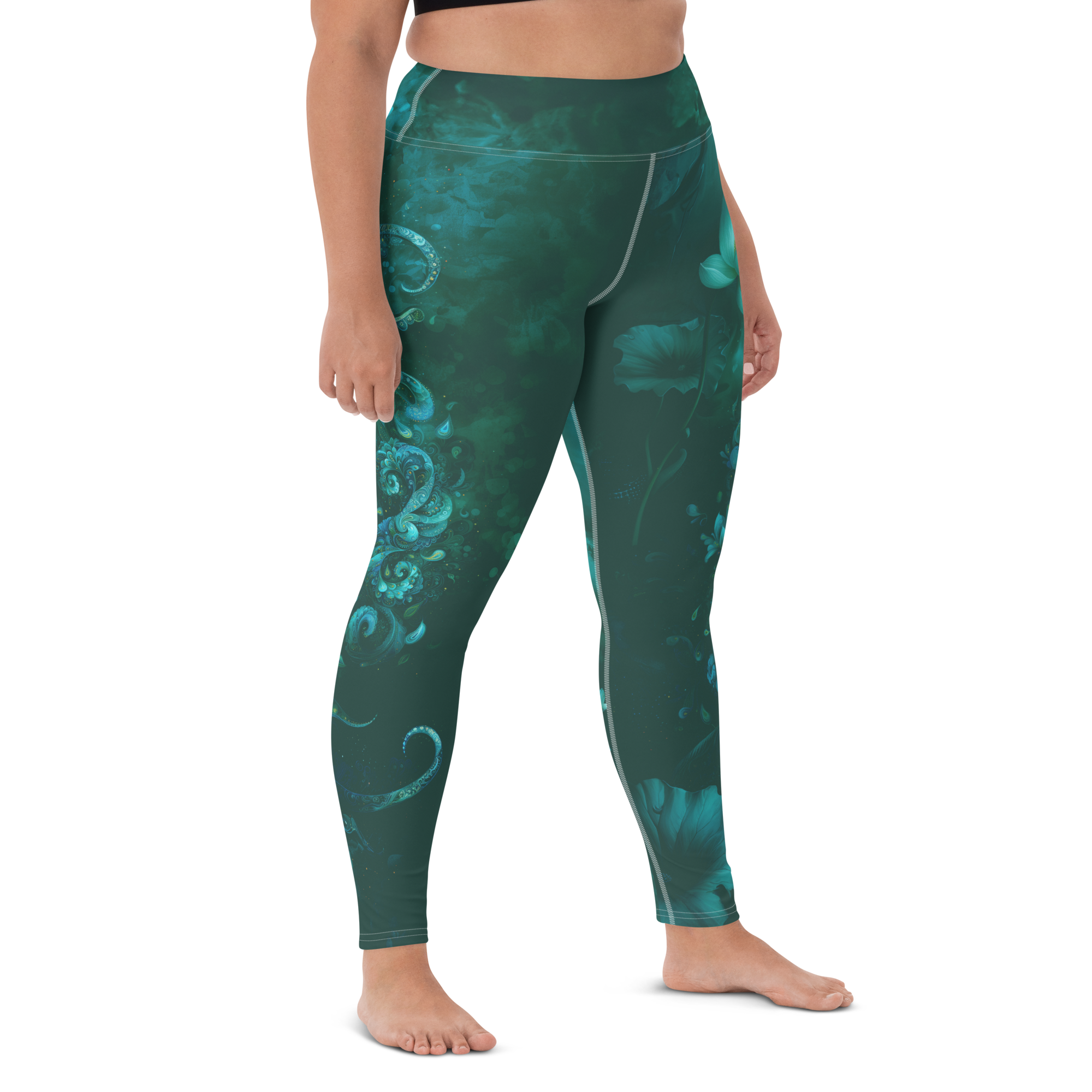 Believe - Green High-Waist Leggings