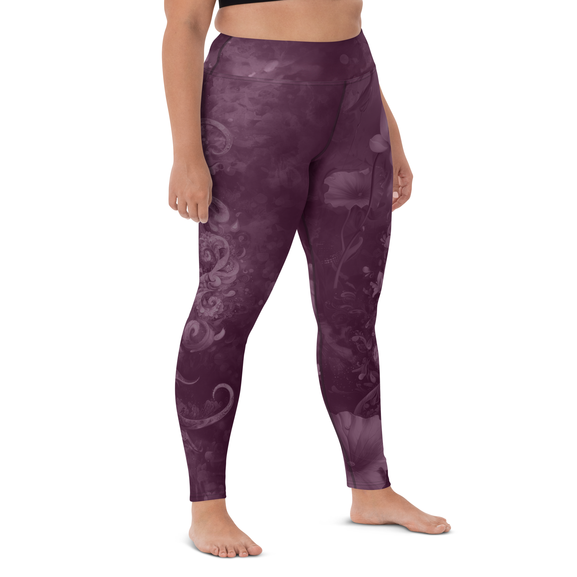 Believe - Eggplant High-Waist Leggings