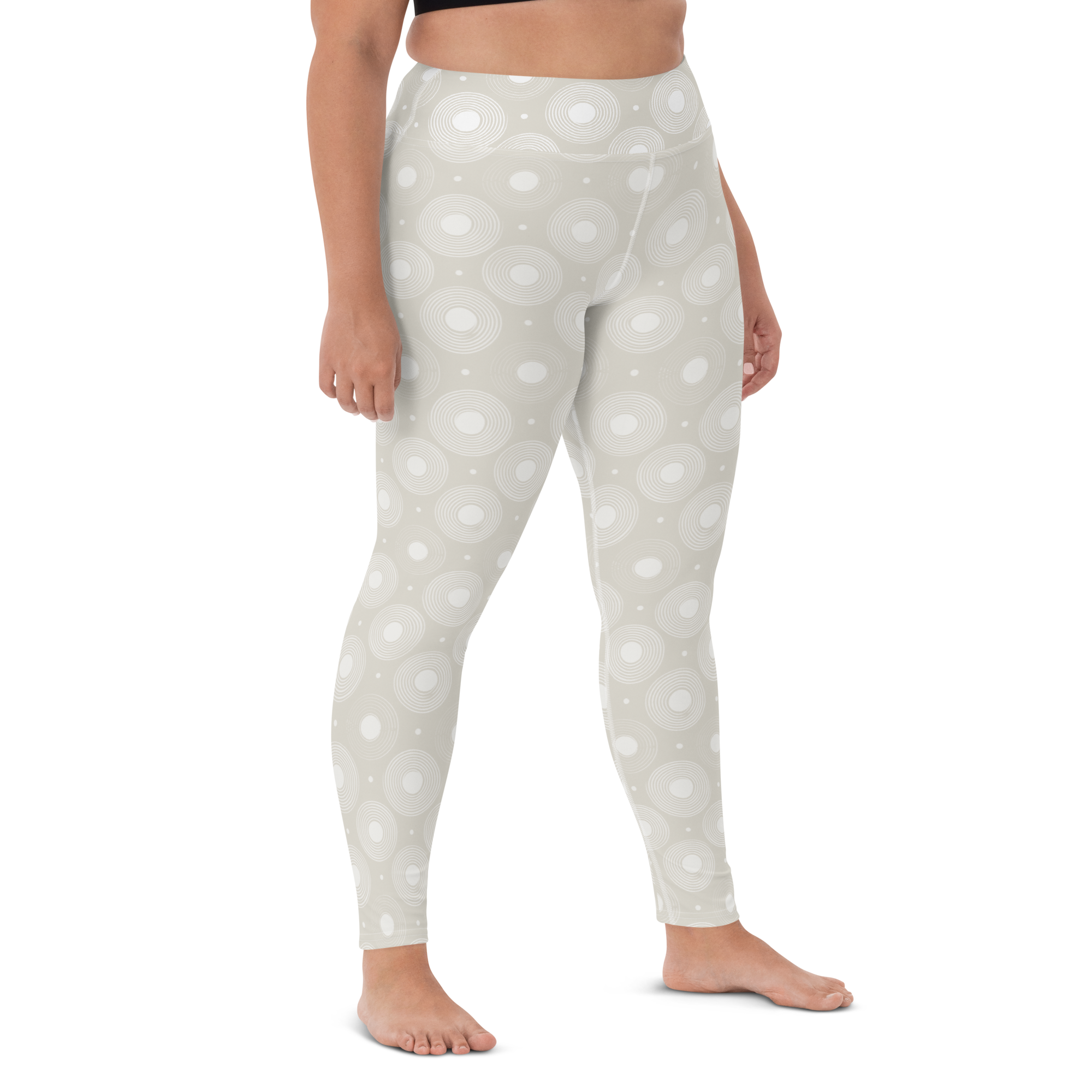 Infinite Circle - Bone High-Waist Leggings