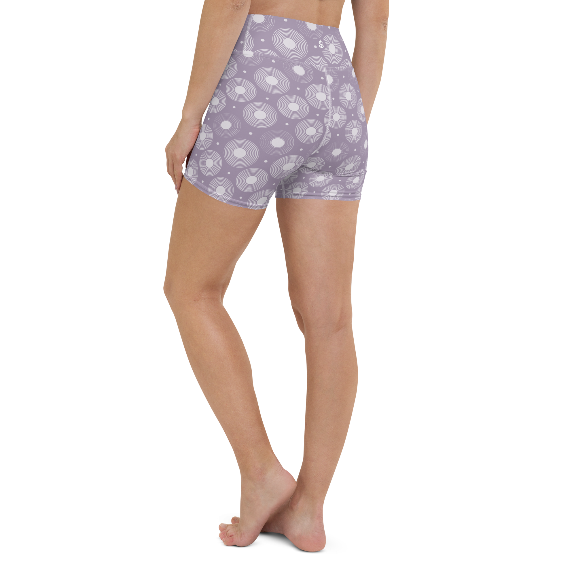 Circle - Lavender High-Waist Biker Shorts