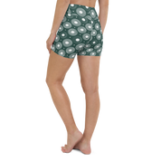 Circle - Green High-Waist Biker Shorts