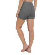 Heather Dark Grey High-Waist Biker Shorts