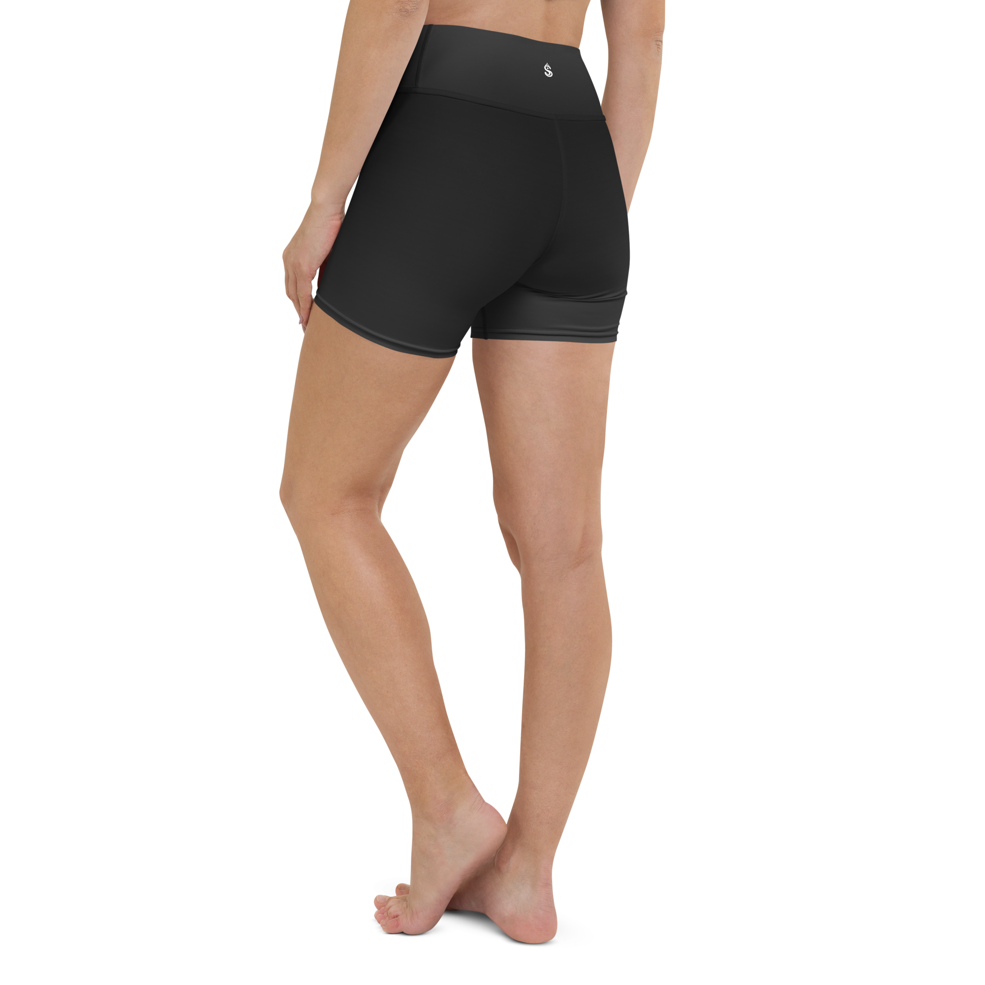 Faded - Black High-Waist Biker Shorts