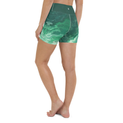 Awaken - Green High-Waist Biker Shorts