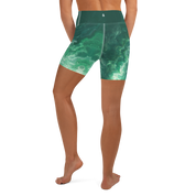 Awaken - Green High-Waist Biker Shorts