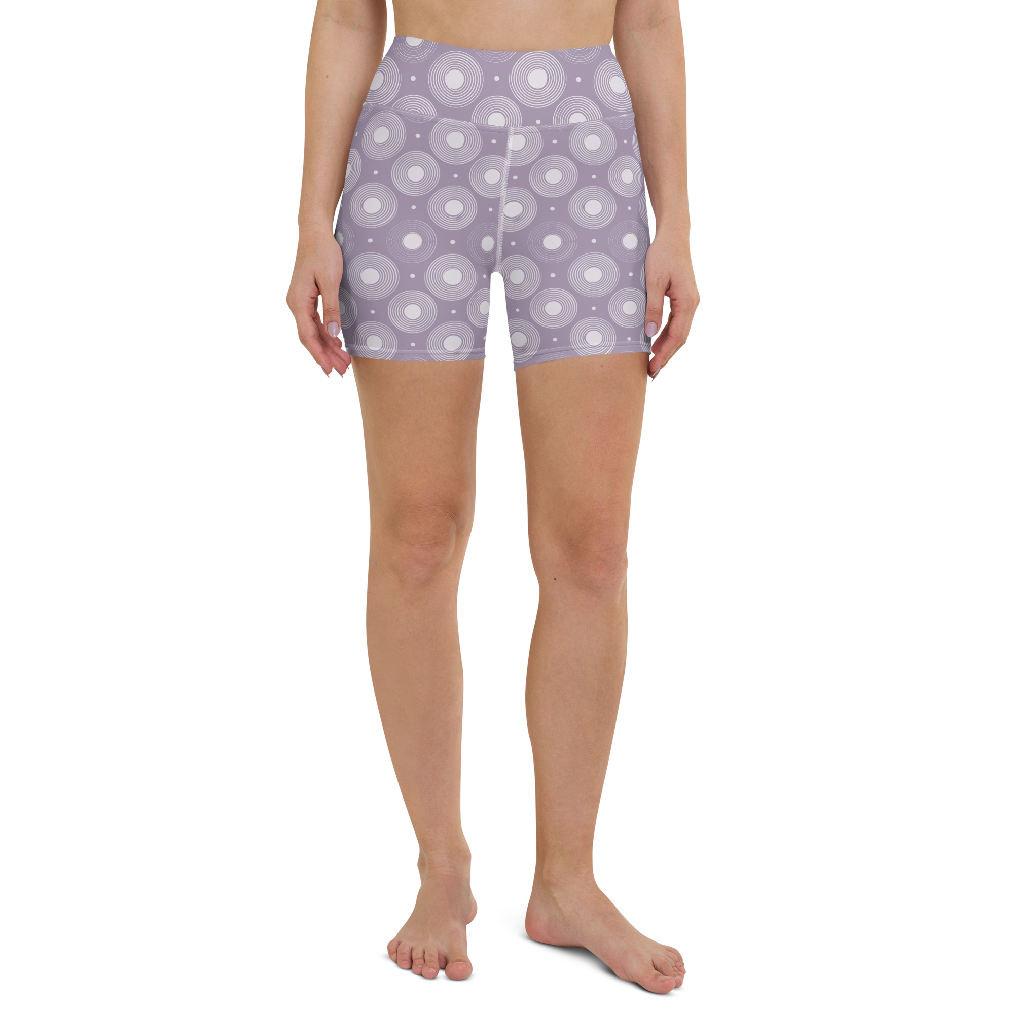 Circle - Lavender High-Waist Biker Shorts